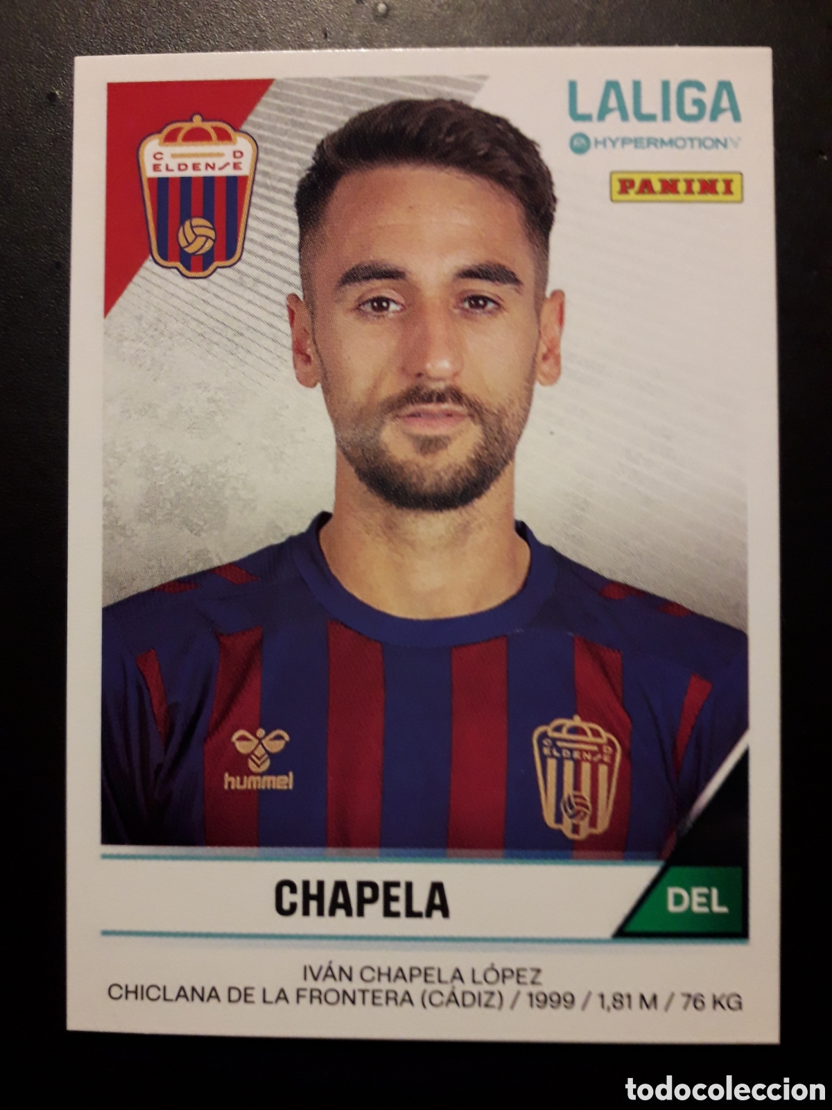 Fu&szlig;ball-Sticker: CHAPELA ELDENSE N&deg; 208 LALIGA HYPERMOTION 24 25 2024 2025 PANINI SIN PEGAR PEDIDO M&Iacute;NIMO 3&euro;