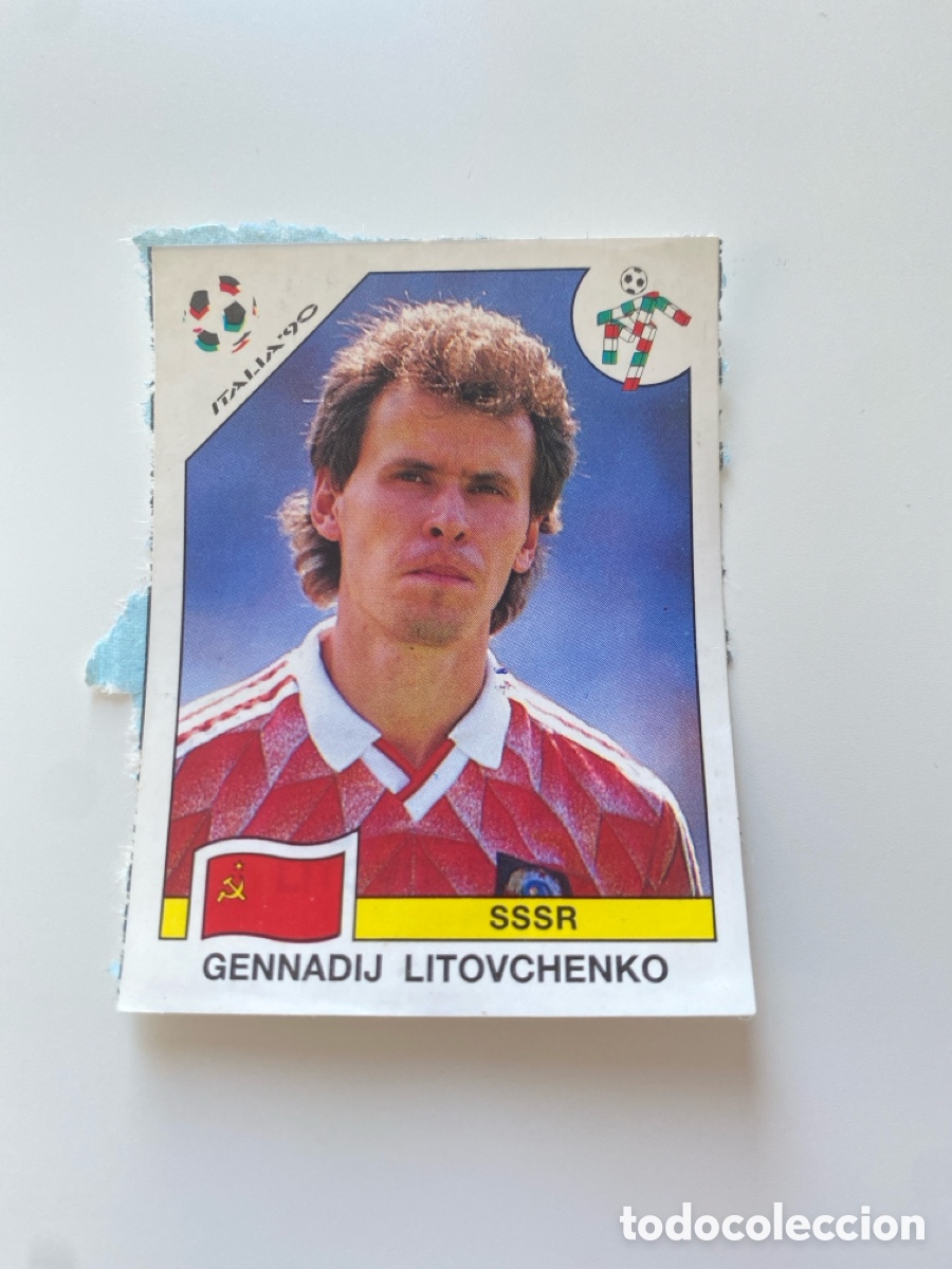 Fu&szlig;ball-Sticker: Cromo panini mundial Italia 90 n&uacute;mero 146 Litovchenko - Stickers album world cup Italy 1990