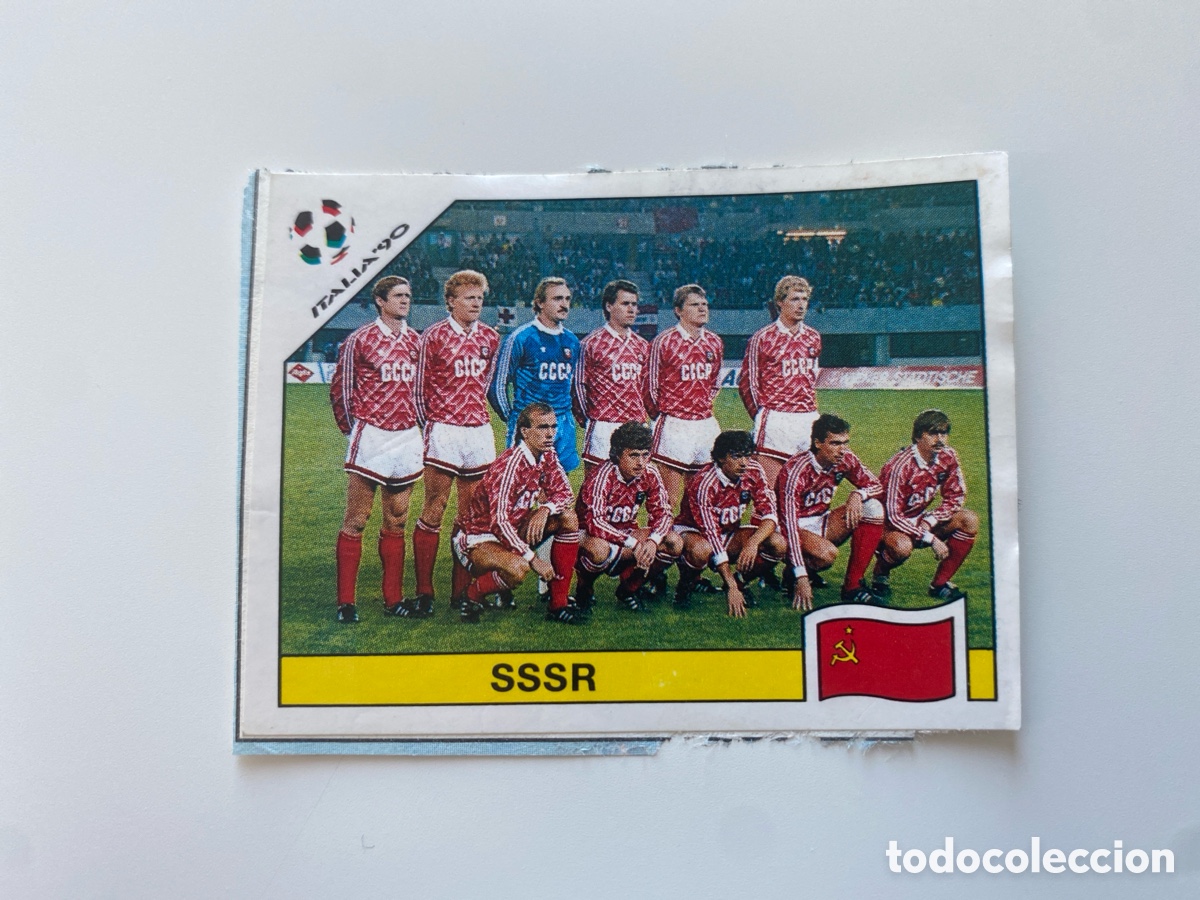 Fu&szlig;ball-Sticker: Cromo panini mundial Italia 90 n&uacute;mero 136 URSS - Stickers album world cup Italy 1990