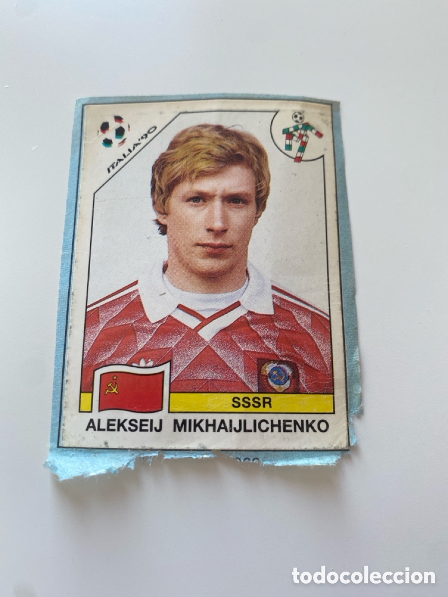 Cromos de f&uacute;tbol: Cromo panini mundial Italia 90 n&uacute;mero 145 Mikhaijlichenko - Stickers album world cup Italy 1990