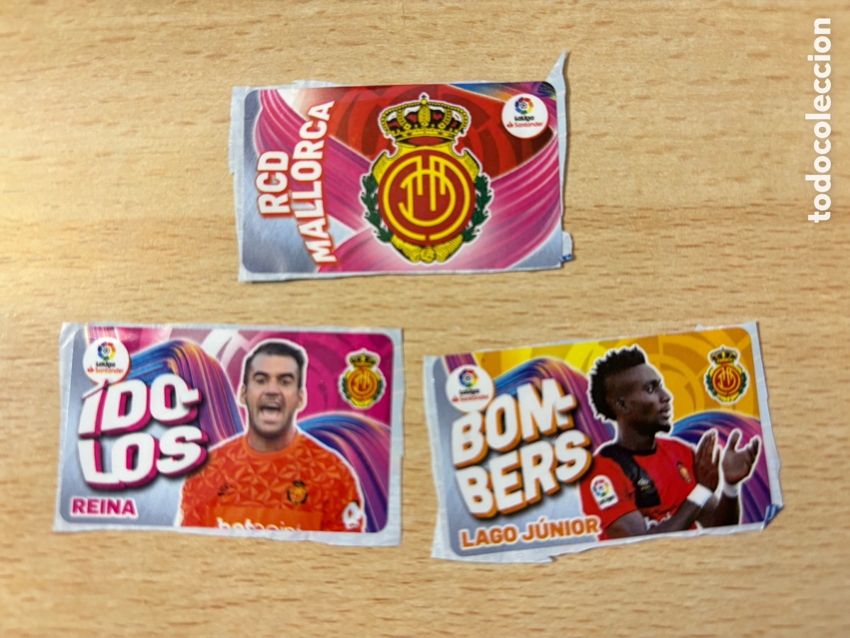 Cromos de f&uacute;tbol: 3 cromos chicle RCD Mallorca Este 19-20 - Foto 1
