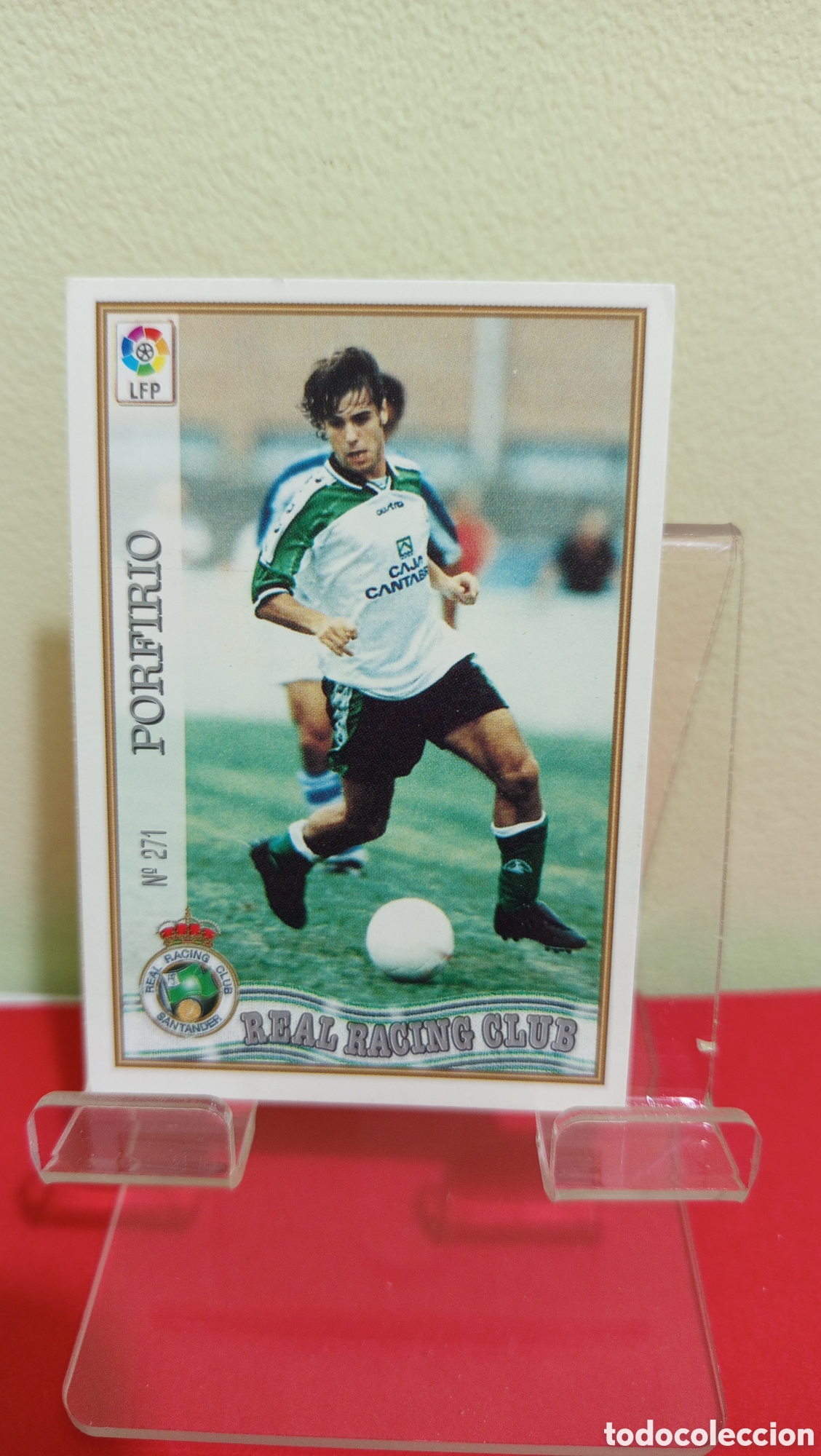 Cromos de F&uacute;tbol: ❇️ CROMO TRADING CARD PORFIRIO RACING DE SANTANDER 271 1997 1998 97 98 FICHAS LIGA MUNDICROMO ❇️