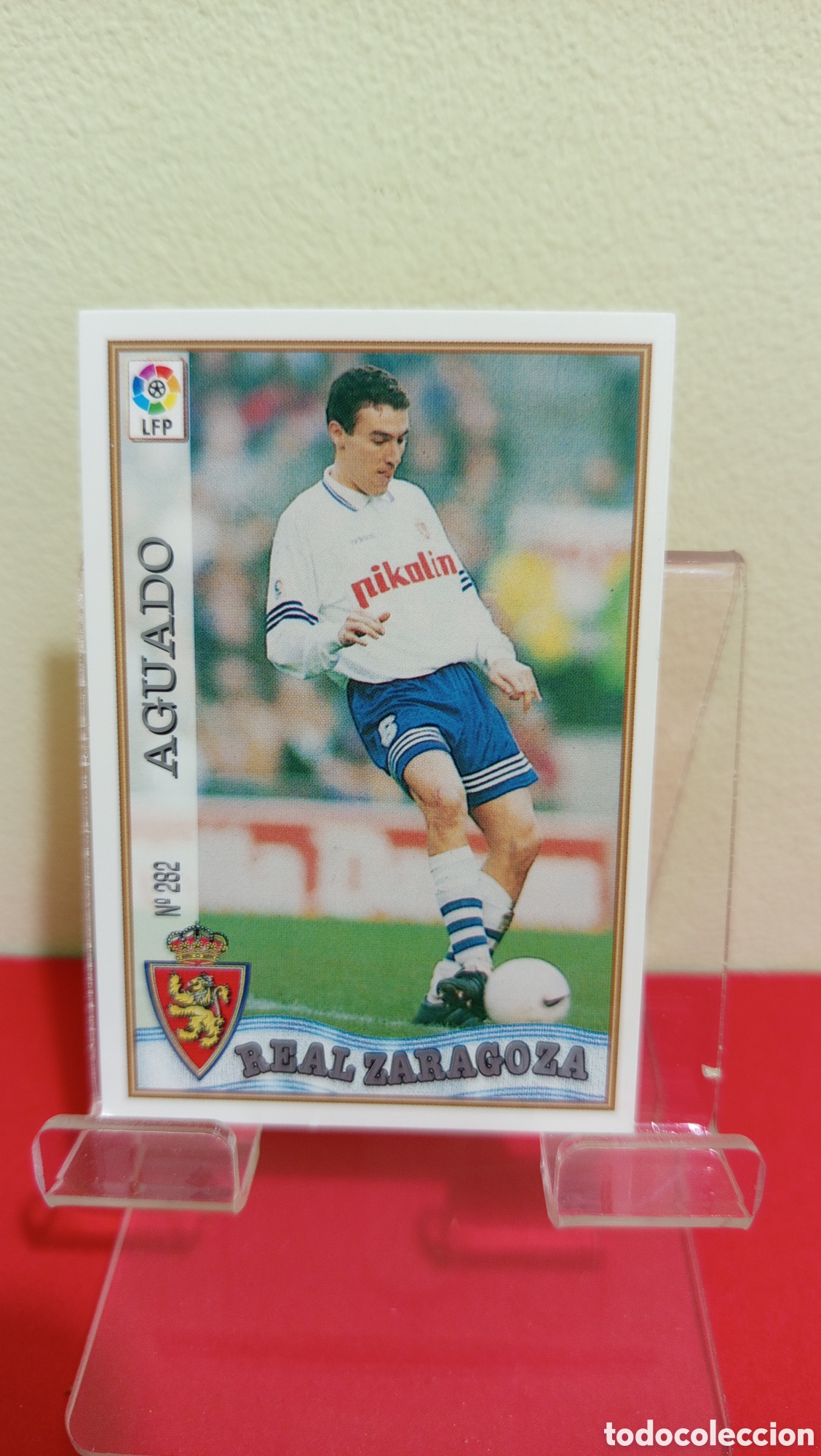 Cromos de F&uacute;tbol: ❇️ CROMO TRADING CARD AGUADO REAL ZARAGOZA 282 1997 1998 97 98 FICHAS LIGA MUNDICROMO SPORT ❇️