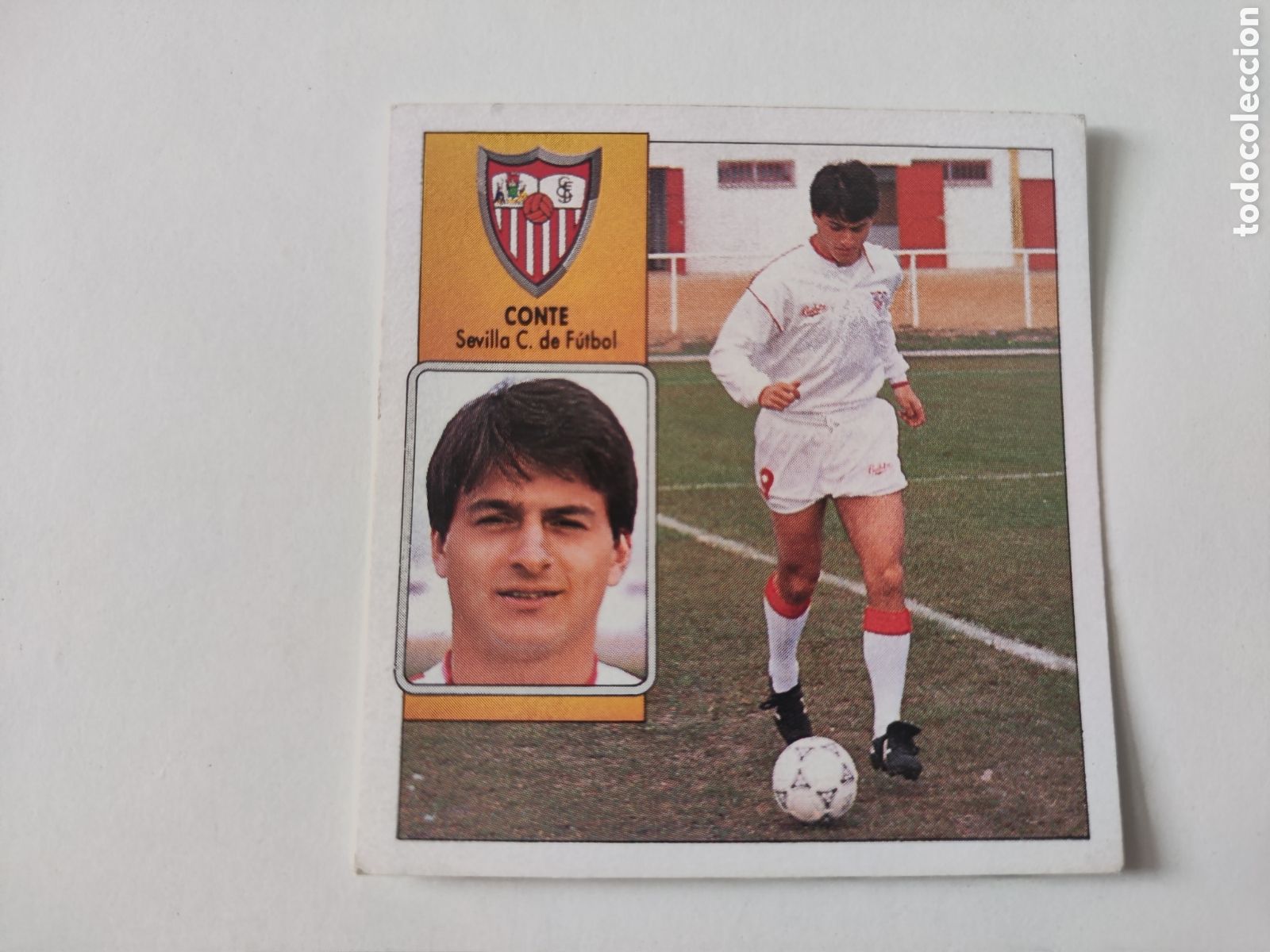Cromos de f&uacute;tbol: Este 92 93 lev&iacute;simo despegado Sevilla Conte - Foto 1