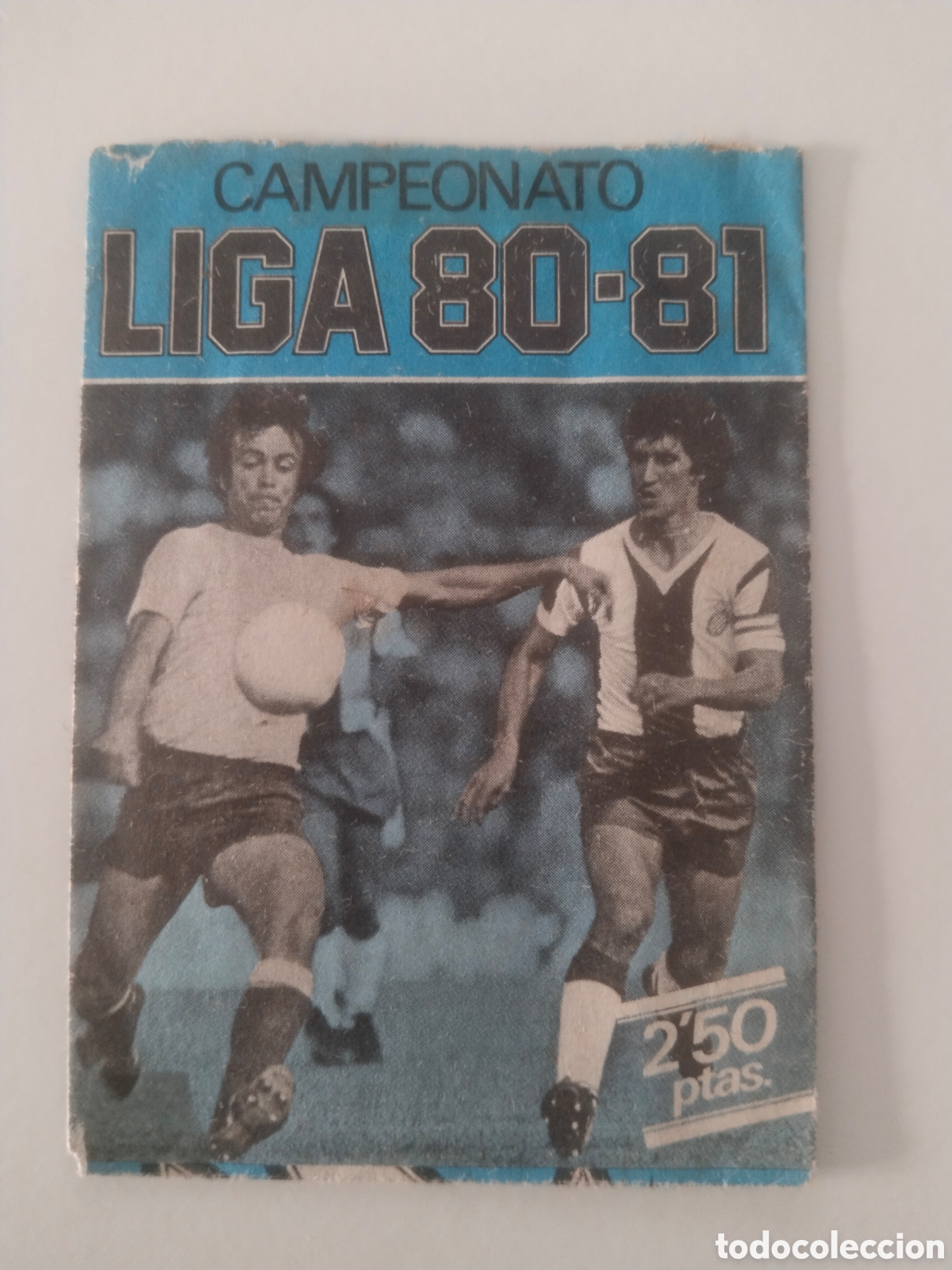 Figurine di Calcio: Sobre azul Vac&iacute;o Liga este 80/81