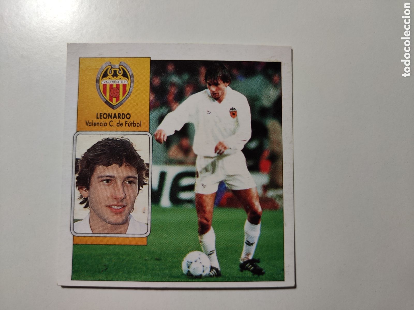 Cromos de f&uacute;tbol: Este 92 93 lev&iacute;simo despegado Valencia Leonardo - Foto 1
