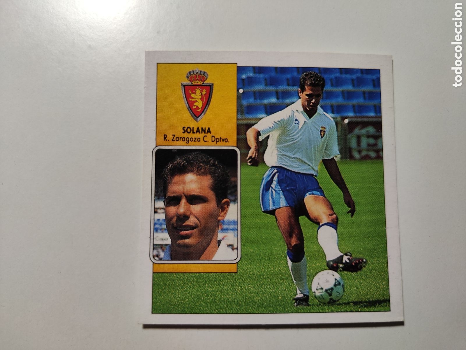 Cromos de f&uacute;tbol: Este 92 93 lev&iacute;simo despegado Zaragoza Solana - Foto 1
