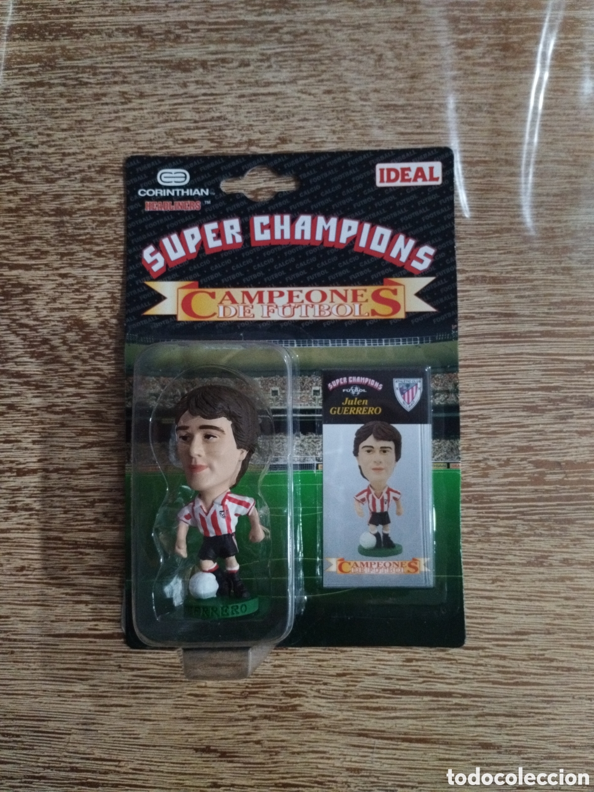 Figurine di Calcio: Figura Julen Guerrero Sin abrir-Super Champions-Campeones de F&uacute;tbol-Athletic Bilbao Corinthian-Cromo