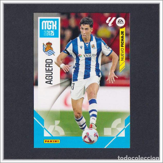 Football Stickers: MEGACRACKS 2024 2025 24 25 PANINI AGUERD 481 FICHAJE REAL SOCIEDAD COLECCI&Oacute;N LIGA MEGA CRACKS MGK
