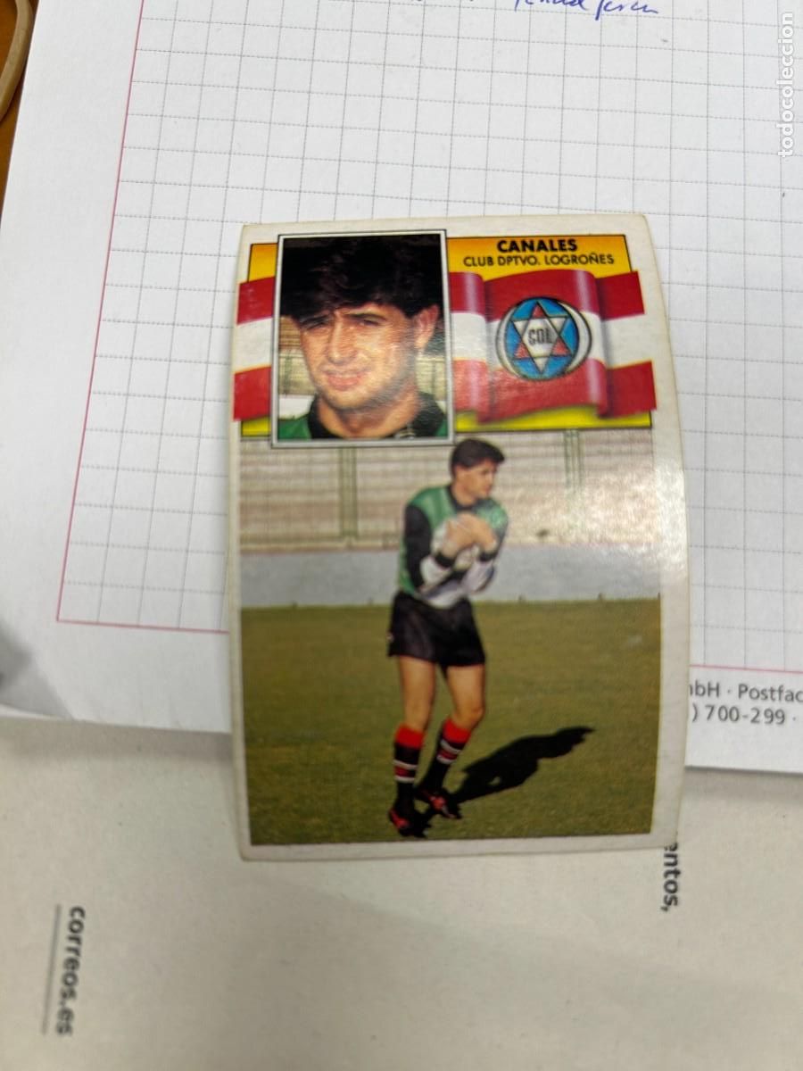 Cromos de f&uacute;tbol: canales logro&ntilde;es no pegado este 90 91 - Foto 1