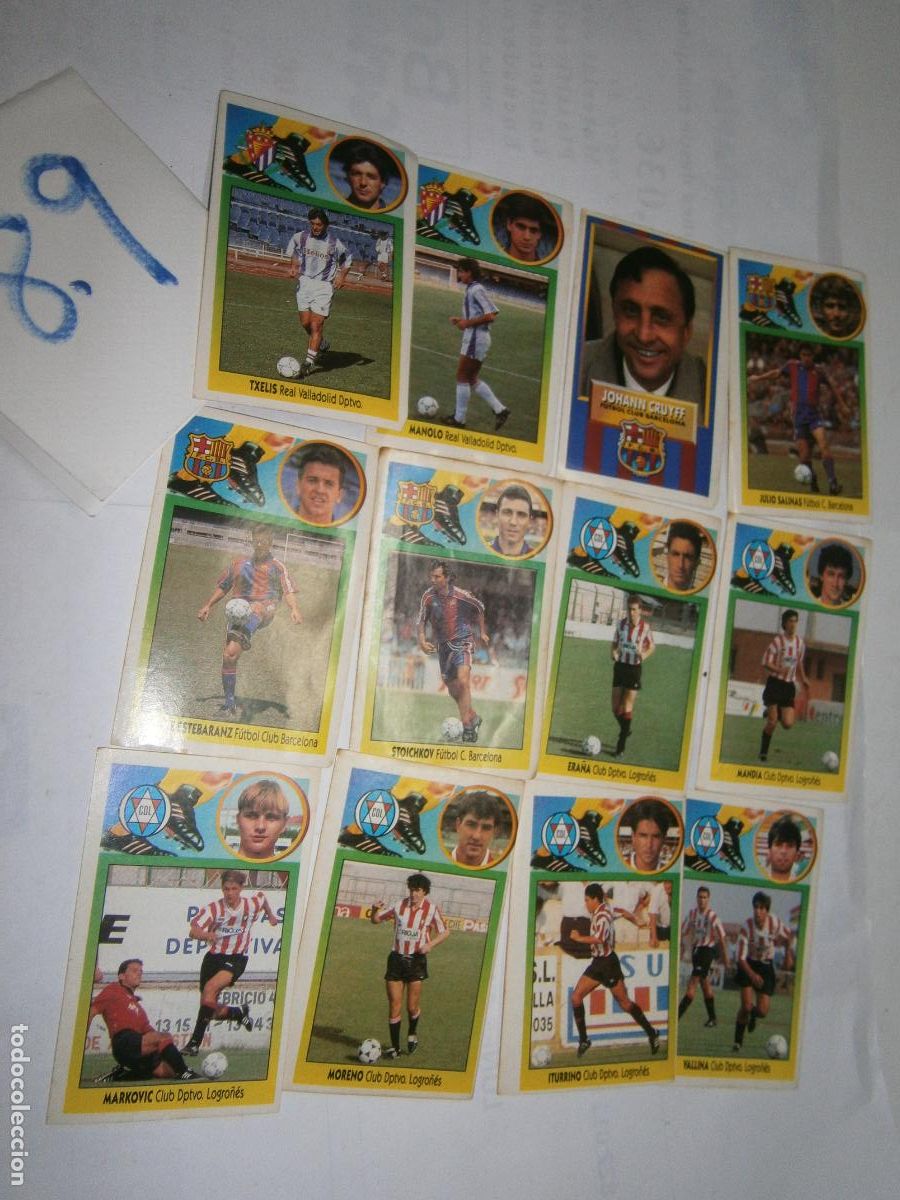Cromos de F&uacute;tbol: ANTIGUO LOTE DE CROMOS DE FUTBOL EDICIONES ESTE LIGA 93-94
