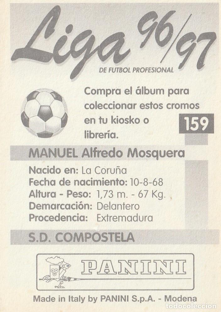 Cromos de f&uacute;tbol: PANINI 96-97. MANUEL, PRIMERA VERSI&Oacute;N. SIN PEGAR. - Foto 2