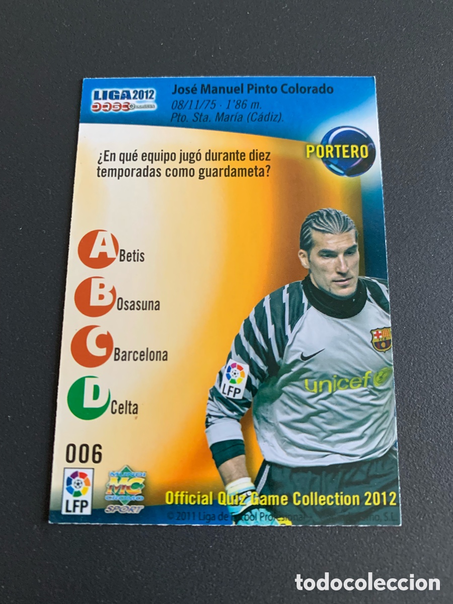 Cromos de f&uacute;tbol: Mundicromo 2012. ERROR. 006. PINTO - Foto 2