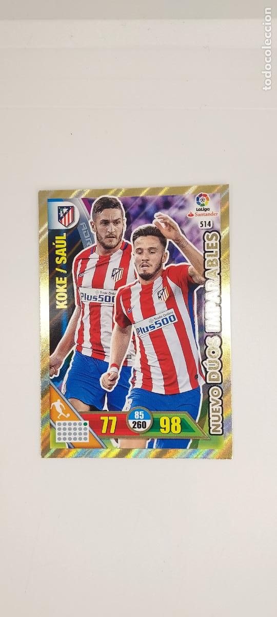 Football Stickers: ADRENALYN PANINI 2016 17 DUOS IMPARABLES KOKE SA&Uacute;L