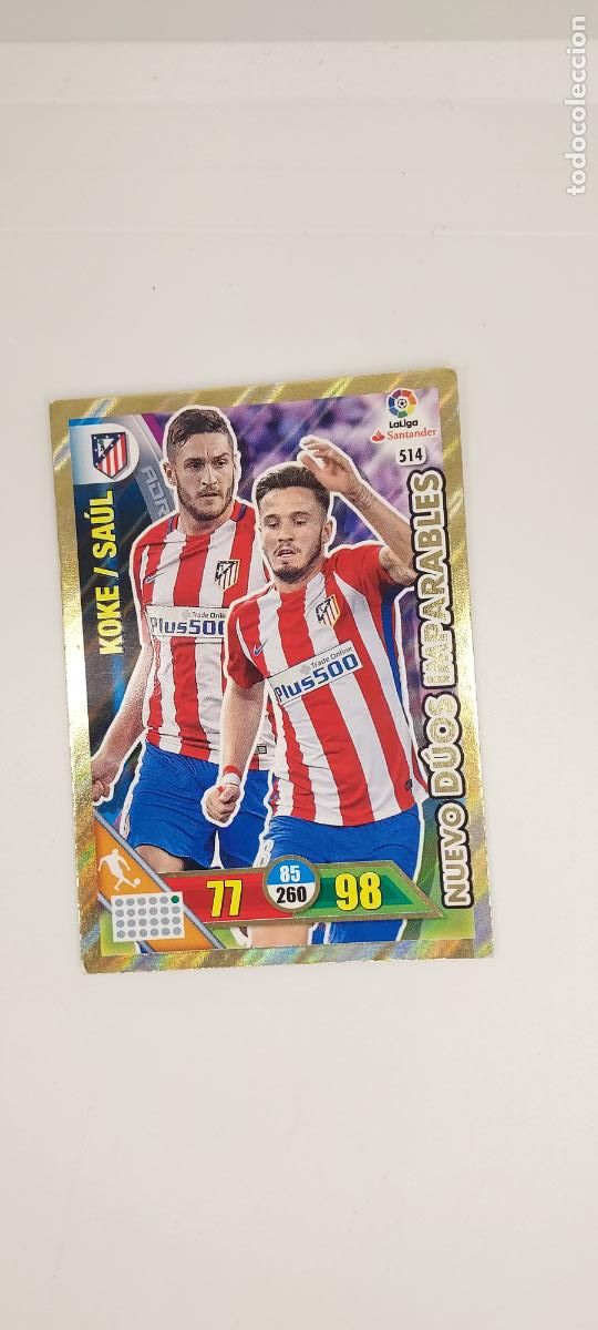 Football Stickers: ADRENALYN PANINI 2016 17 DUOS IMPARABLES KOKE SA&Uacute;L