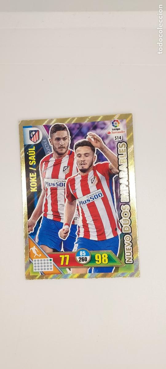 Football Stickers: ADRENALYN PANINI 2016 17 DUOS IMPARABLES KOKE SA&Uacute;L