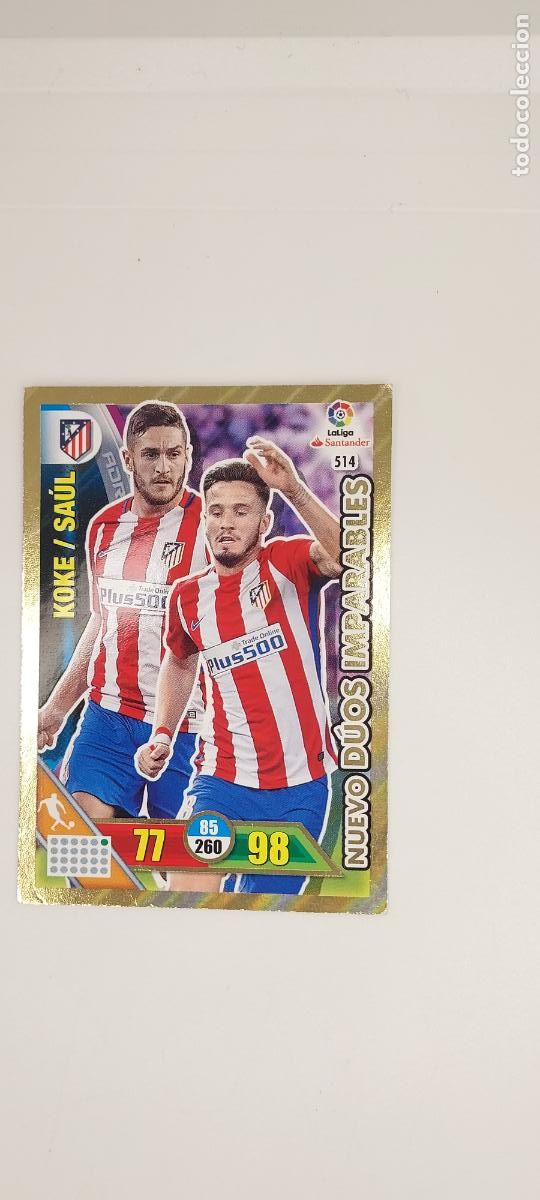 Football Stickers: ADRENALYN PANINI 2016 17 DUOS IMPARABLES KOKE SA&Uacute;L