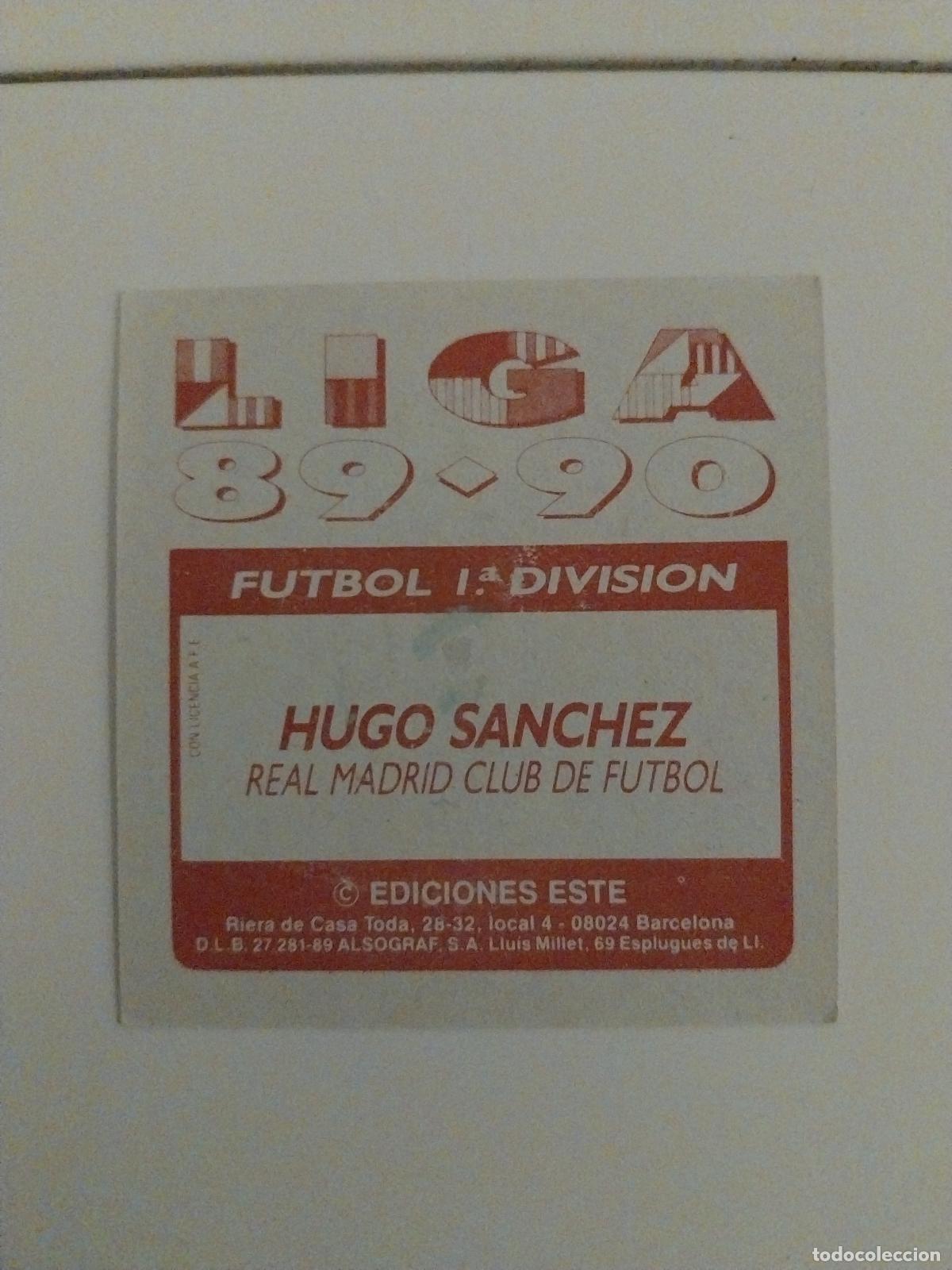 Cromos de f&uacute;tbol: HUGO SANCHEZ 89-90 REAL MADRID - Foto 2