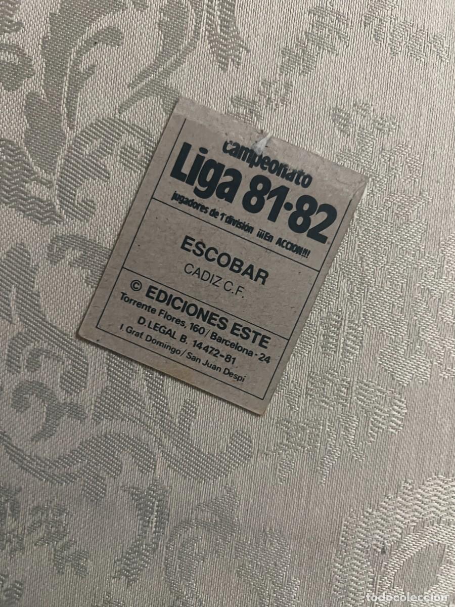 Cromos de f&uacute;tbol: ESCOBAR C&Aacute;DIZ ALBUM ESTE EDICIONES ESTE 1981-82 - Foto 2