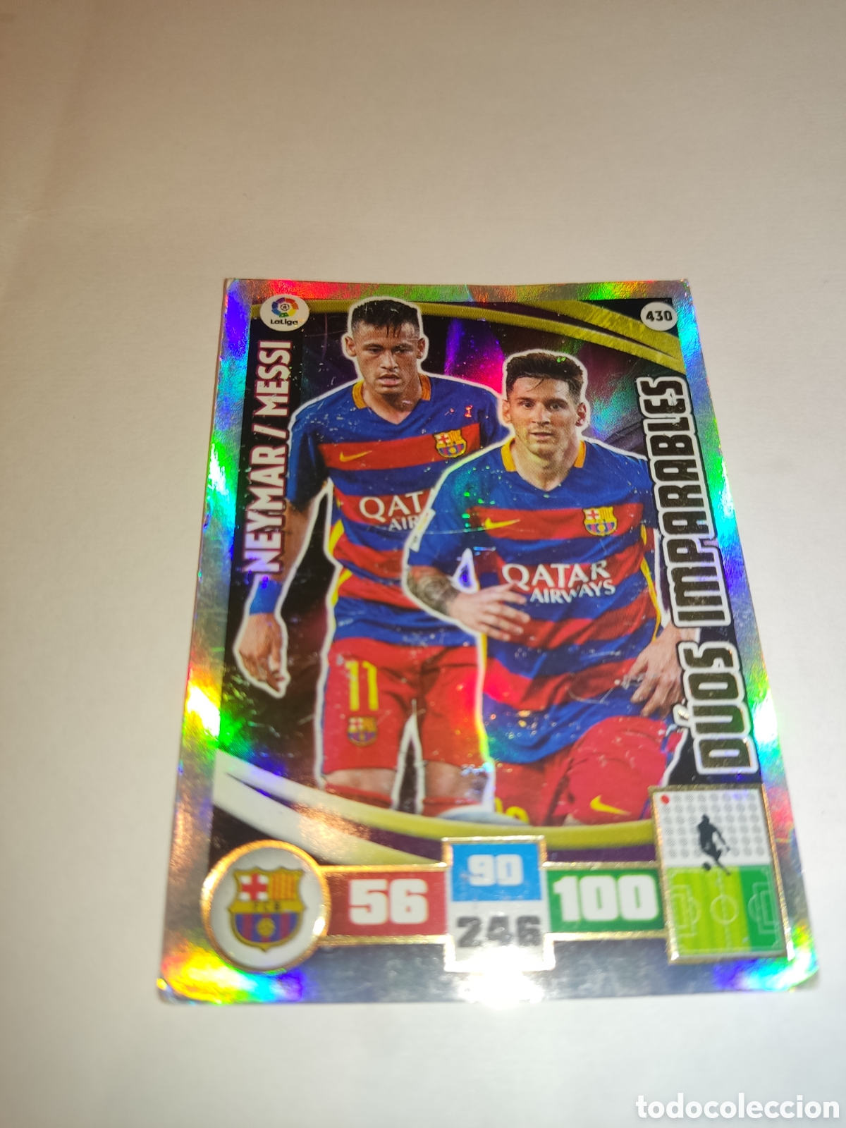 Cromos de F&uacute;tbol: ADRENALYN 2015 2016 15 16 CROMO PANINI FUTBOL N 430 BARCELONA DUOS IMPARABLES NEYMAR MESSI