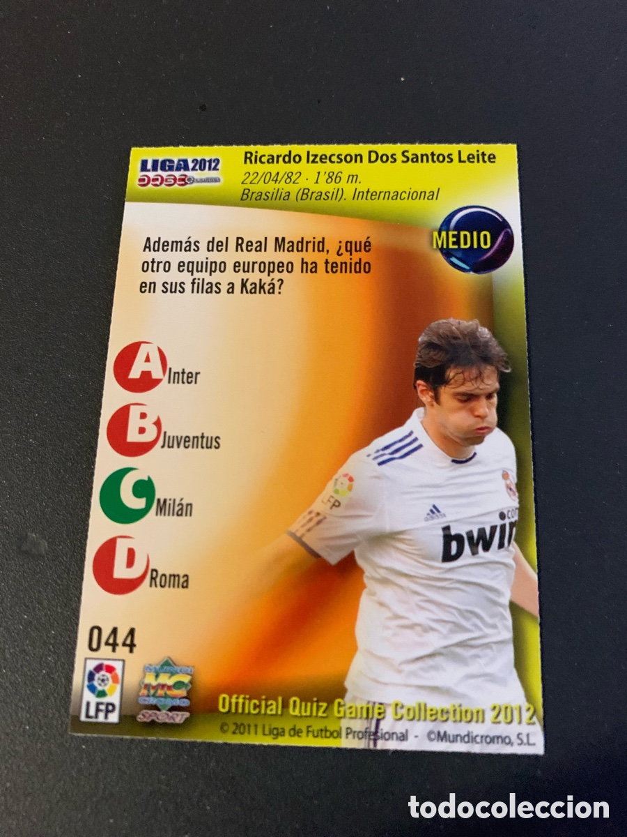 Cromos de f&uacute;tbol: Mundicromo 2012. 044. KAKA - Foto 2