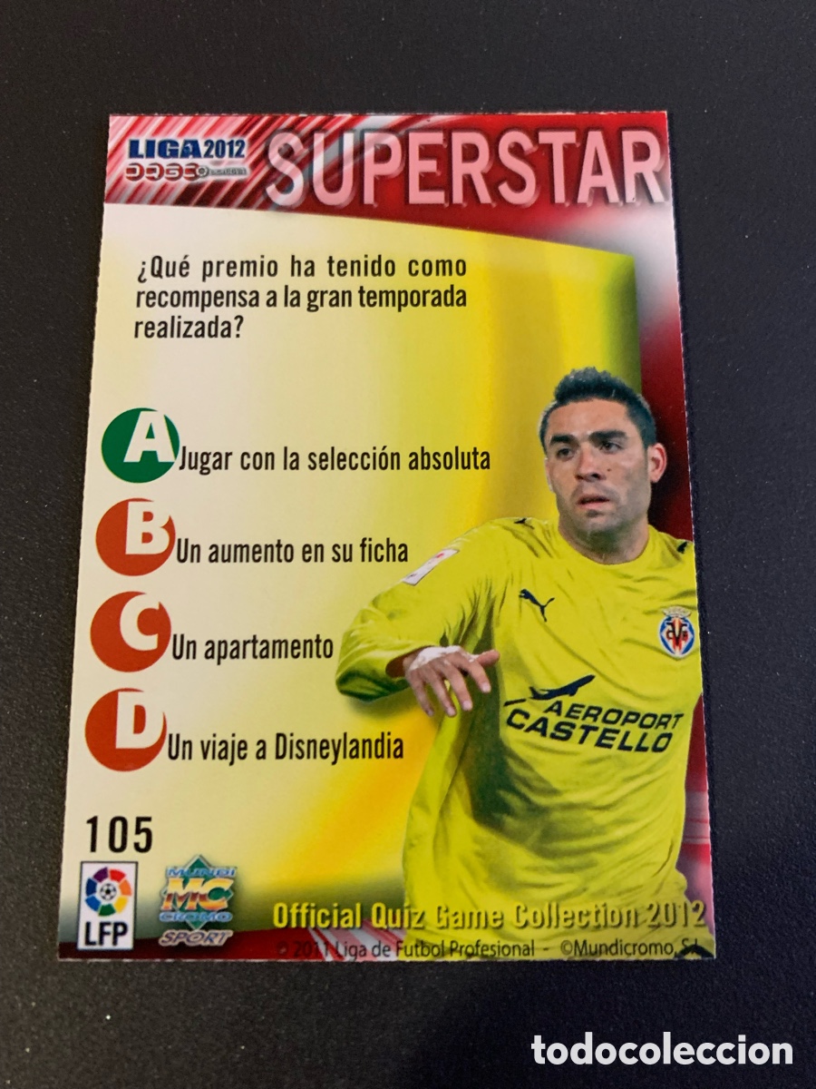 Cromos de f&uacute;tbol: Mundicromo 2012. 105. SUPERSTAR. BRUNO - Foto 2
