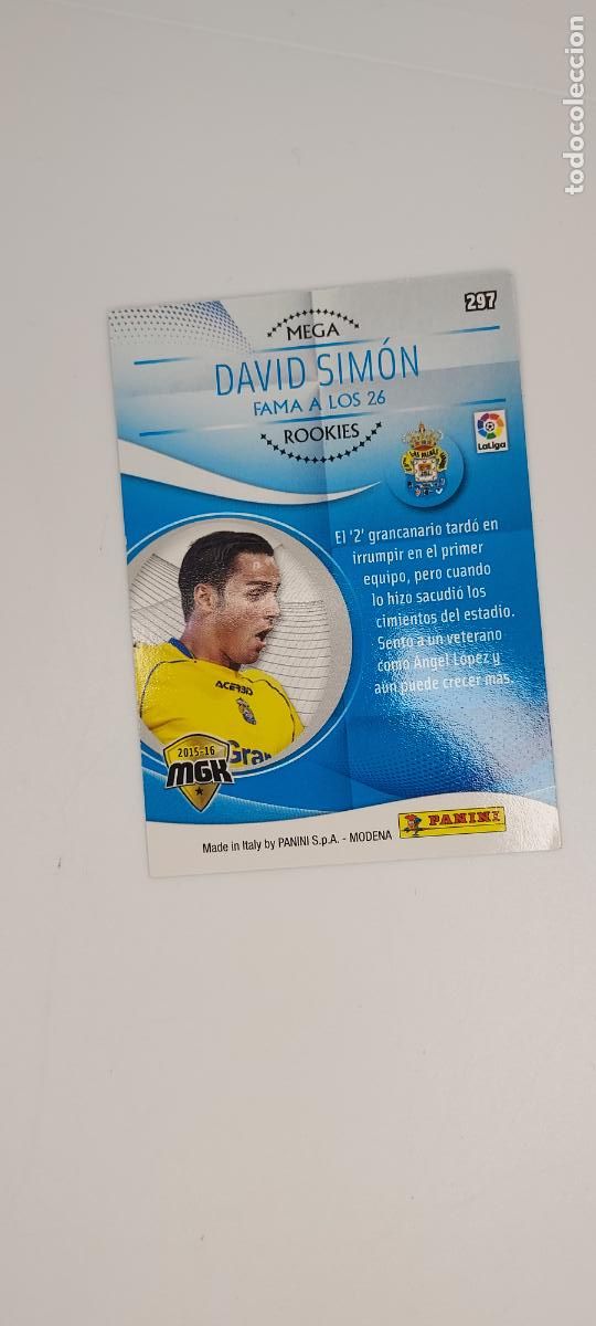 Cromos de f&uacute;tbol: MGK 2015 16 DAVID SIMON - Foto 2