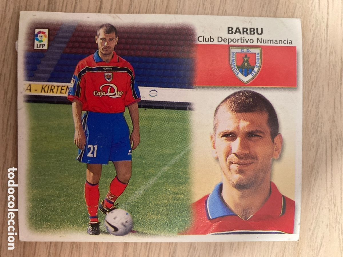 Cromos de F&uacute;tbol: BARBU COLOCA NUMANCIA COLOCA LIGA ESTE 1999 2000 99 00 NUNCA PEGADO SIN PEGAR