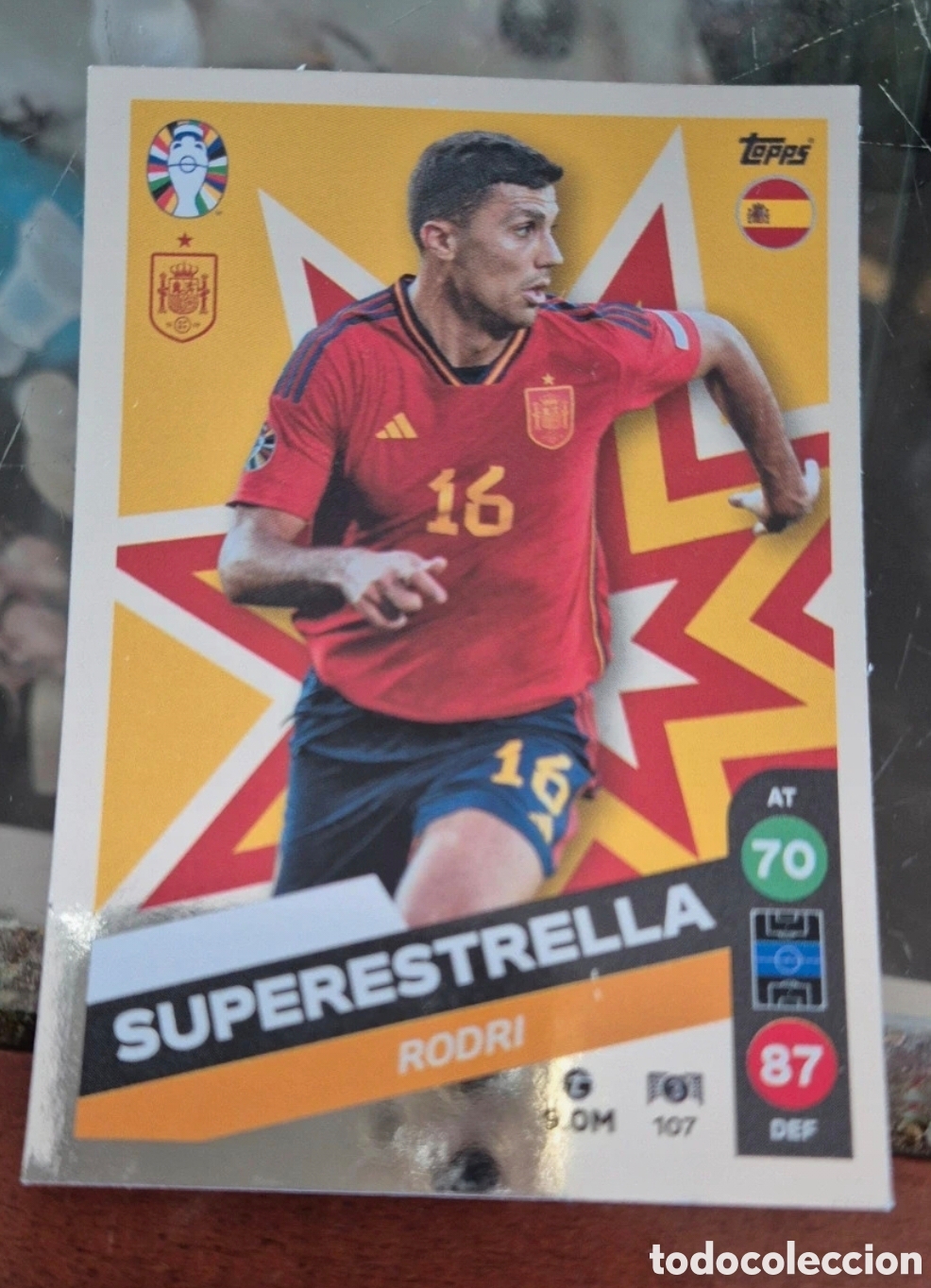 Cromos de f&uacute;tbol: Cromo Rodri Superestrella LIDL
