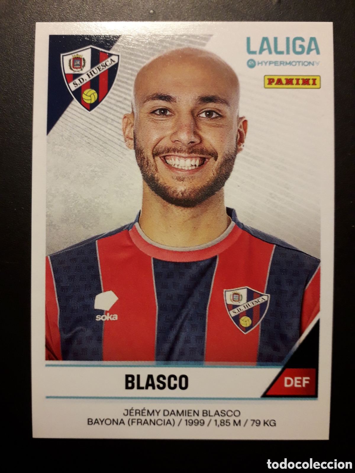 Fu&szlig;ball-Sticker: BLASCO HUESCA N&deg; 257 LALIGA HYPERMOTION 24 25 2024 2025 PANINI SIN PEGAR PEDIDO M&Iacute;NIMO 3&euro;