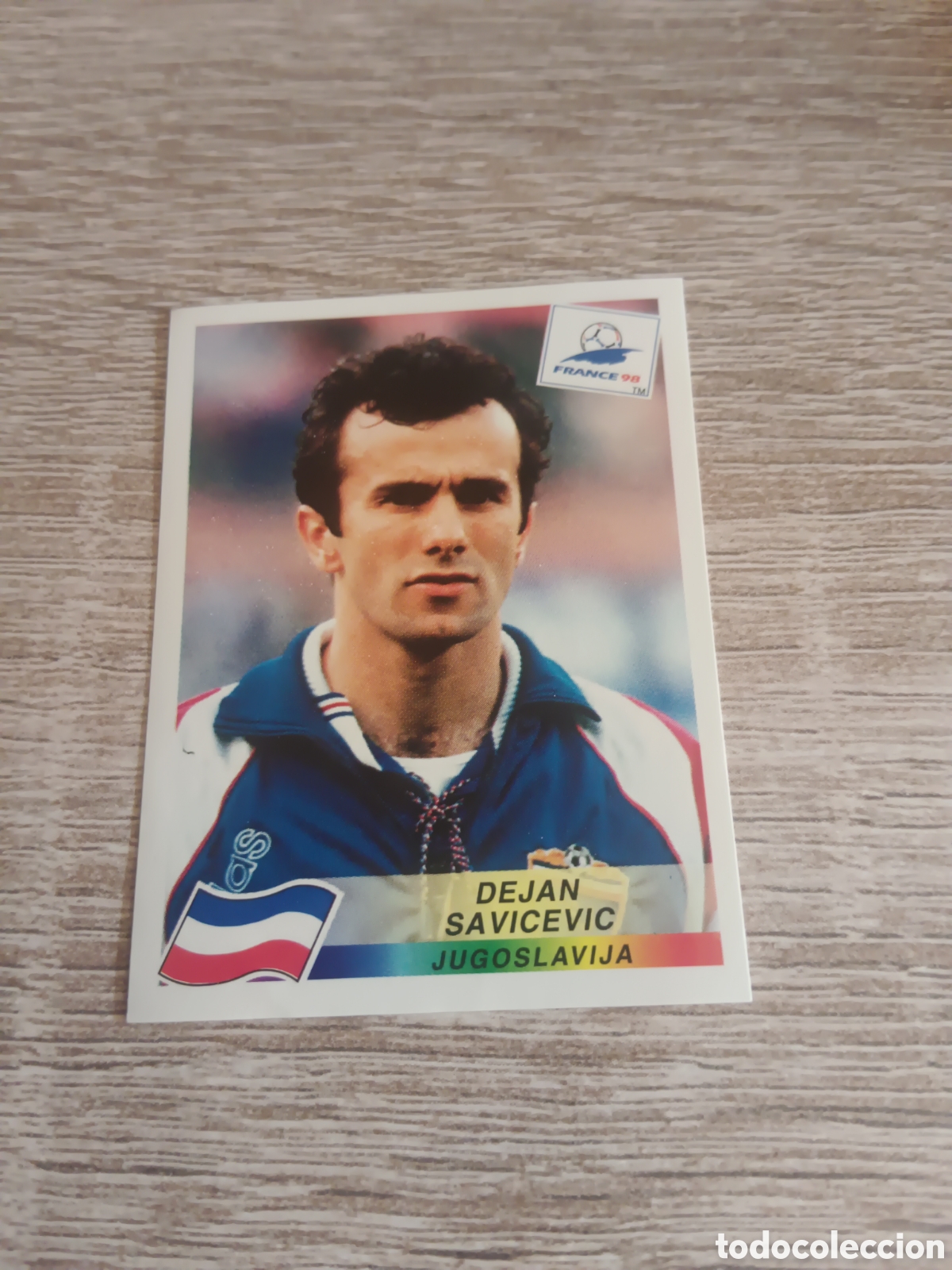 Cromos de F&uacute;tbol: Panini mundial Francia 98 Dejan Savicevic versi&oacute;n Danone