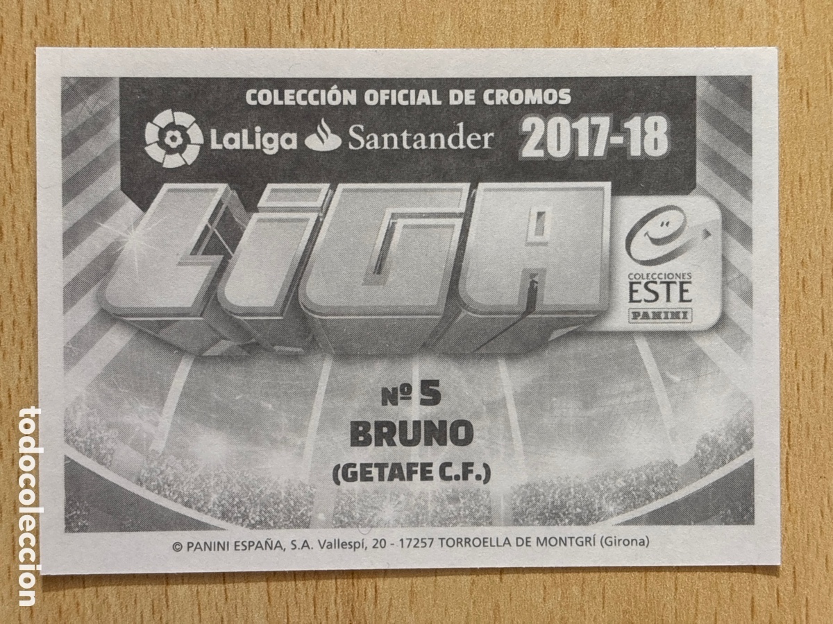 Cromos de f&uacute;tbol: # 5 Bruno Getafe CF Ediciones Este 2017-18 nuevo - Foto 2