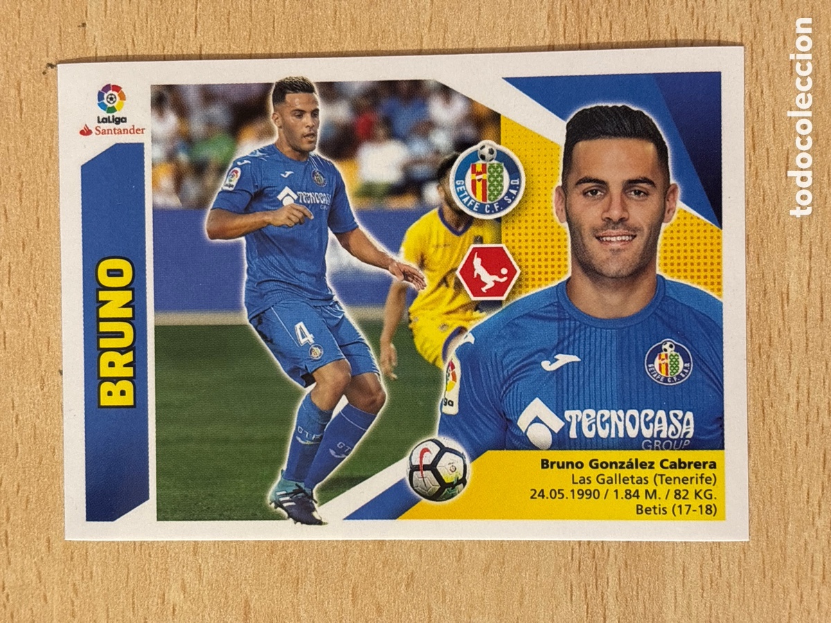 Cromos de f&uacute;tbol: # 5 Bruno Getafe CF Ediciones Este 2017-18 nuevo - Foto 1