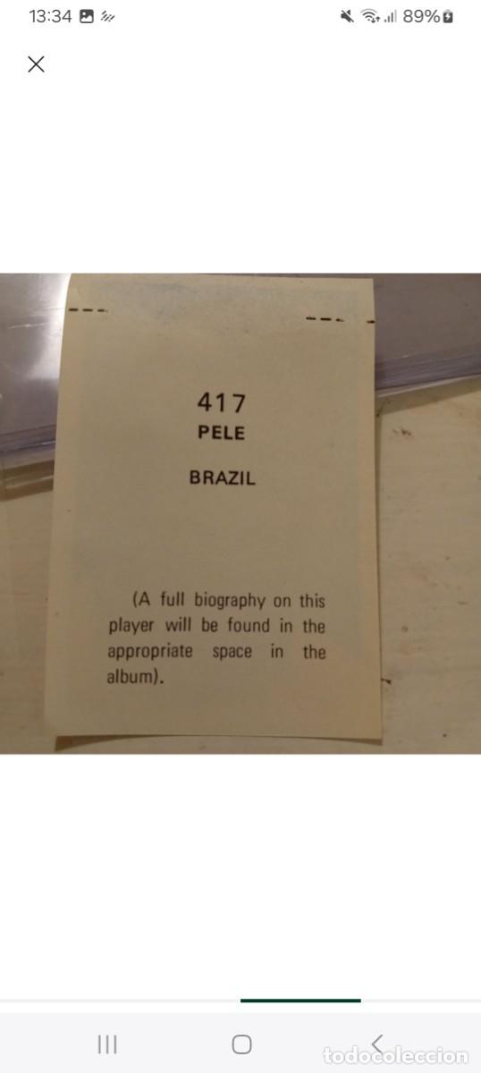 Cromos de f&uacute;tbol: Pele . nr 417............. - Foto 3