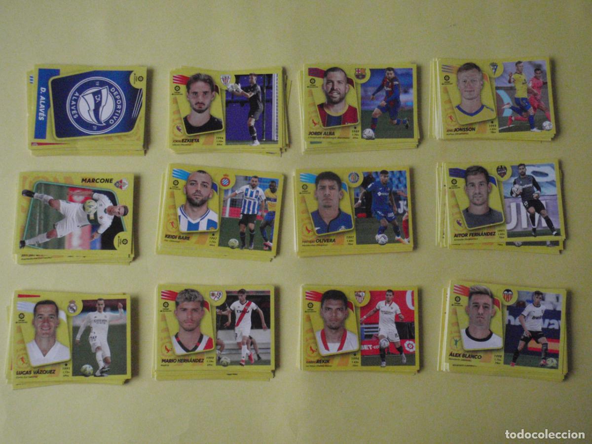 Fu&szlig;ball-Sticker: Lote cromos f&uacute;tbol stickers 176 diferentes y sin pegar. Liga Ediciones ESTE 2021 2022