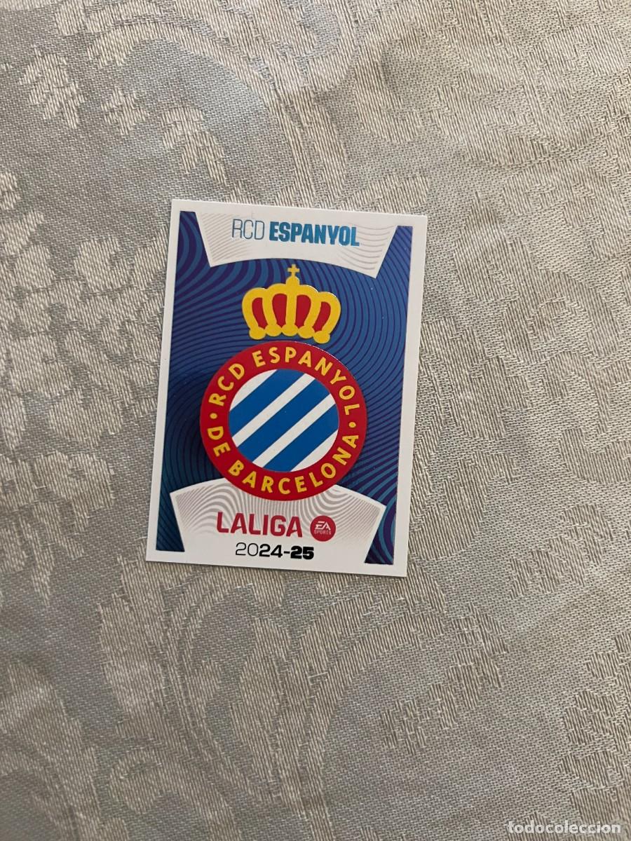 Cromos de f&uacute;tbol: 1 ESCUDO RCD ESPANYOL EDICIONES ESTE 2024-25 - Foto 1