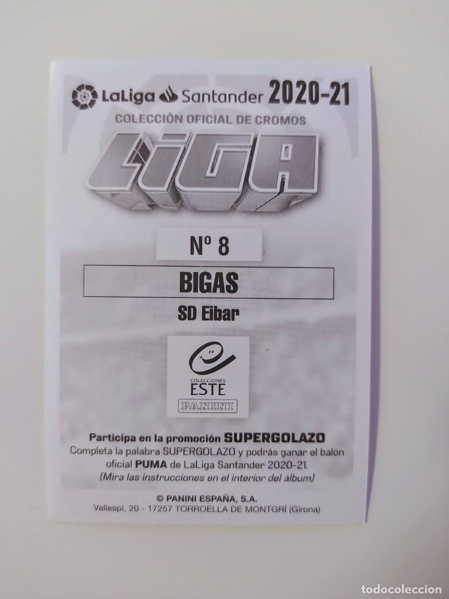 Cromos de f&uacute;tbol: Bigas 8 SIN PEGAR SD Eibar Ediciones Este 20 21 / 2020 2021 - Foto 2