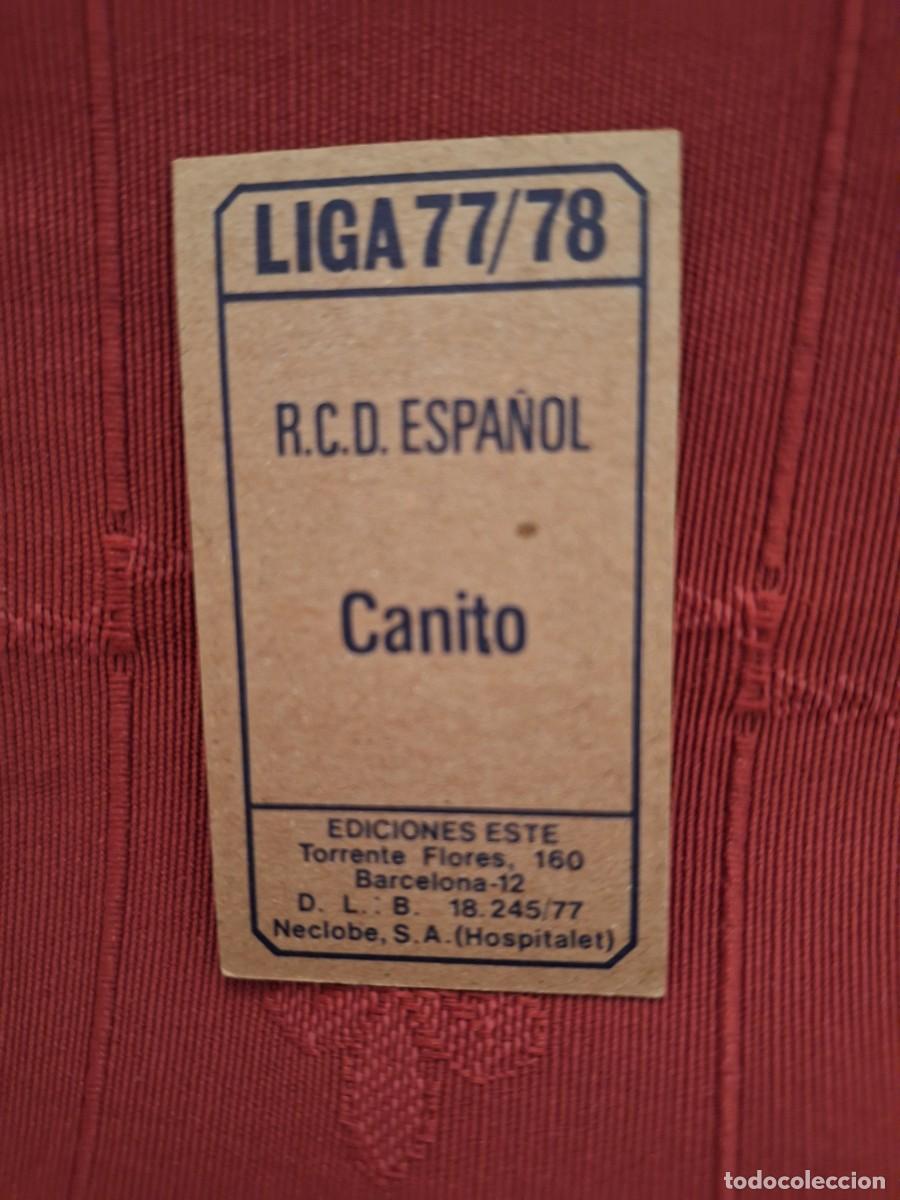Cromos de f&uacute;tbol: 77 78 ESTE CANITO ESPA&Ntilde;OL NUNCA PEGADO - Foto 2