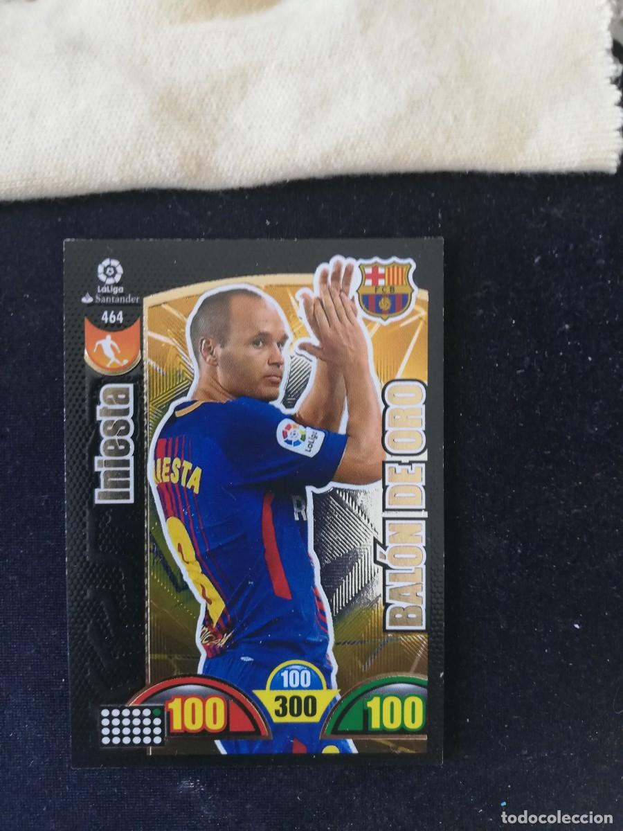 Cromos de f&uacute;tbol: Cromo de Iniesta bal&oacute;n de oro 2017-2018 - Foto 1