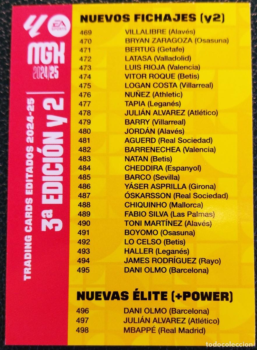 Cromos de F&uacute;tbol: FICHA INDICE TERCERA EDICION 2 FICHAS ALBUM MEGACRACKS 2024 2025 MGK 24 25