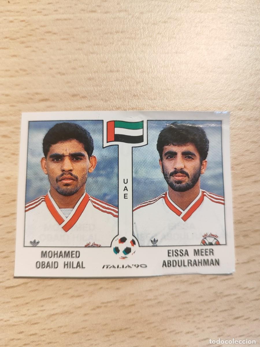 Cartes &agrave; collectionner de Football: 308 ITALIA 90 MUNDIAL PANINI MOHAMED OBAID HILAL / EISSA MEER ABDULRAHMAN - UAE EMIRATOS ARABES UNID