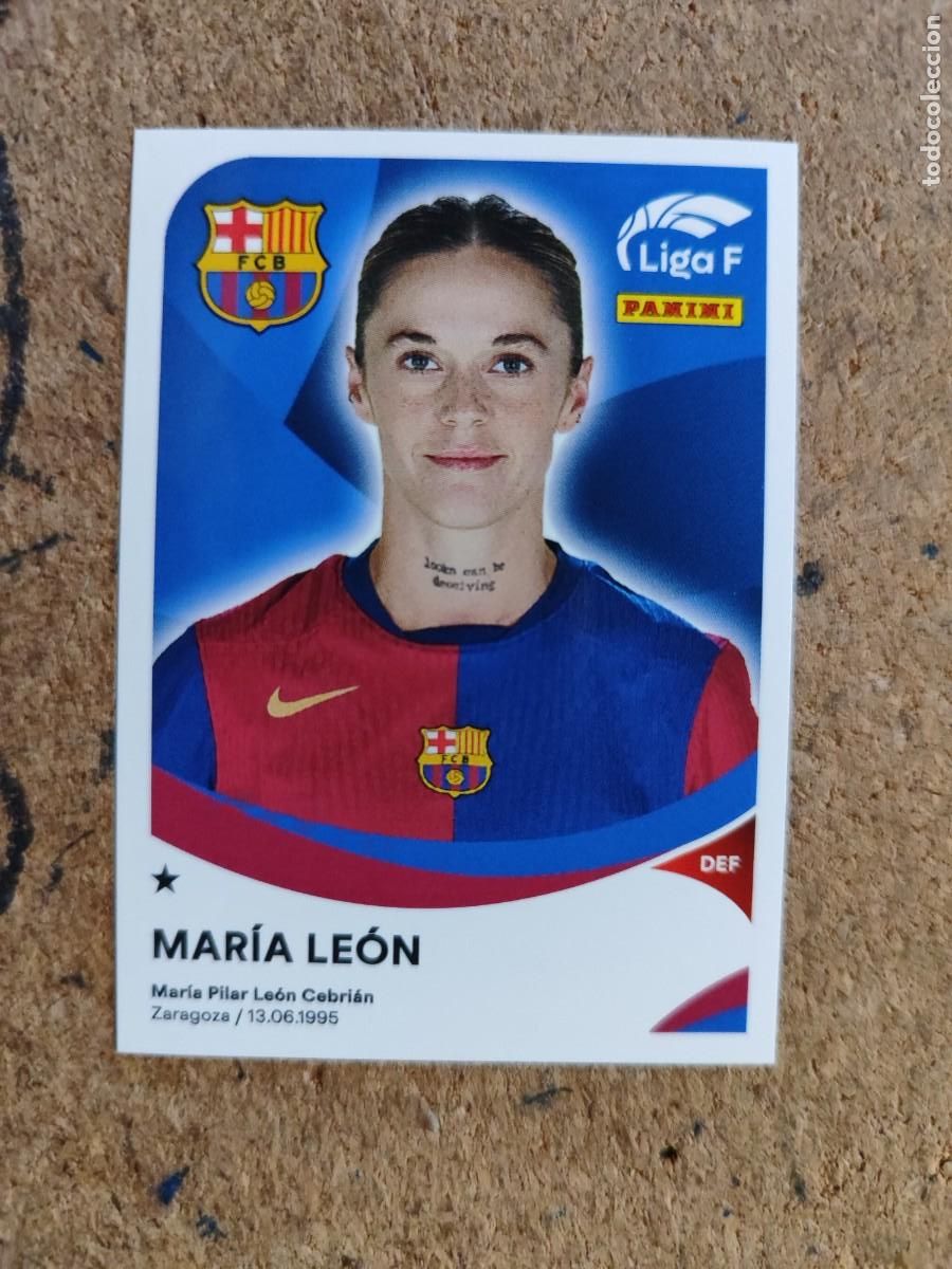 Cromos de f&uacute;tbol: LIGA F ( FEMENINA) 2024/25 STICKER MAPI LEON FC BARCELONA # 50A PANINI