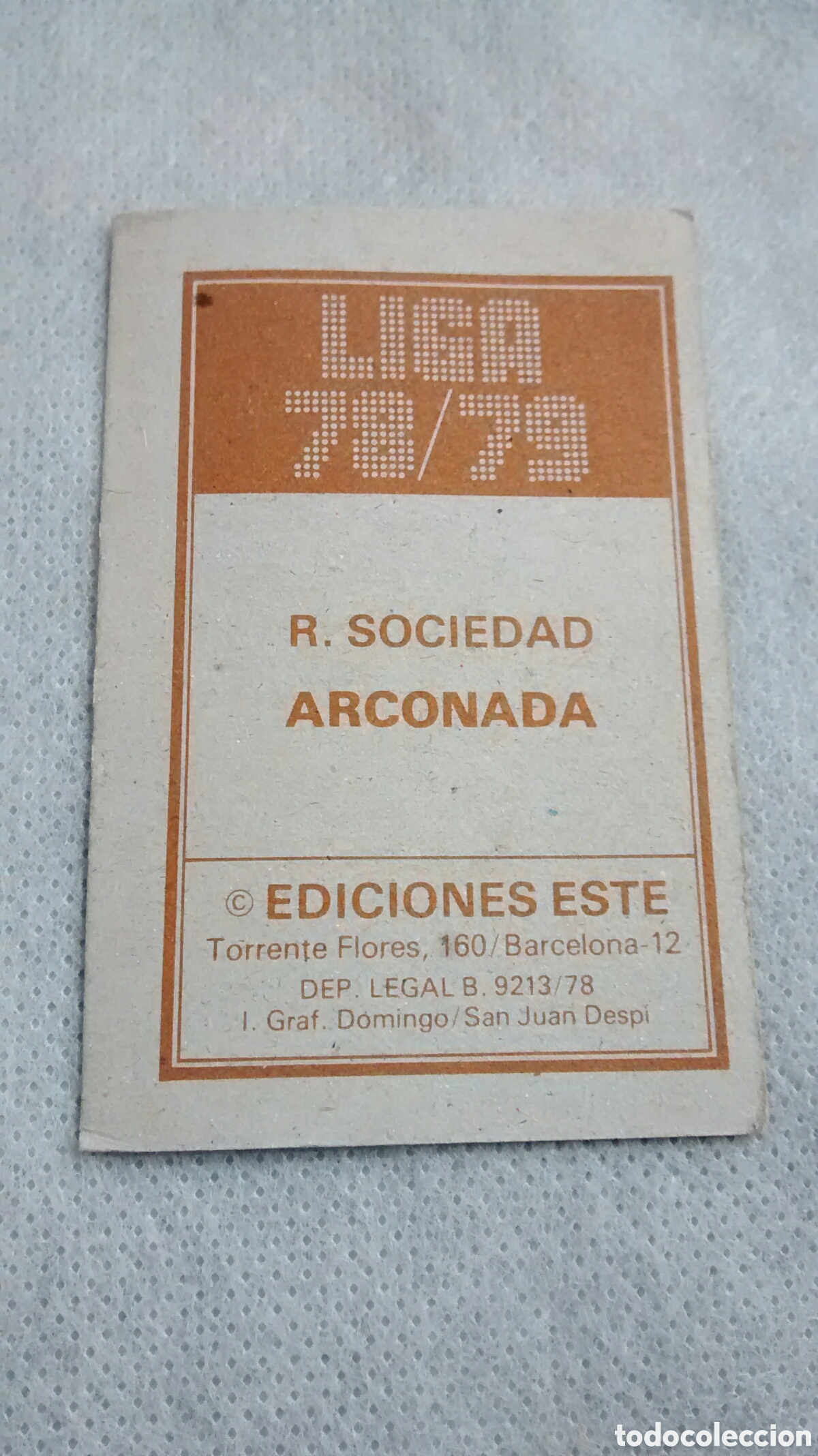 Cromos de f&uacute;tbol: ARCONADA, R. SOCIEDAD, EDICIONES ESTE 78 79 - Foto 2