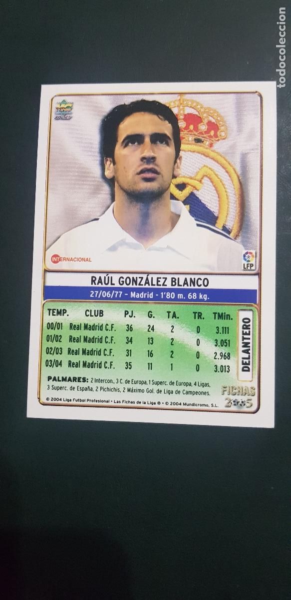 Cromos de f&uacute;tbol: REAL MADRID- RAUL GONZALEZ - Foto 2
