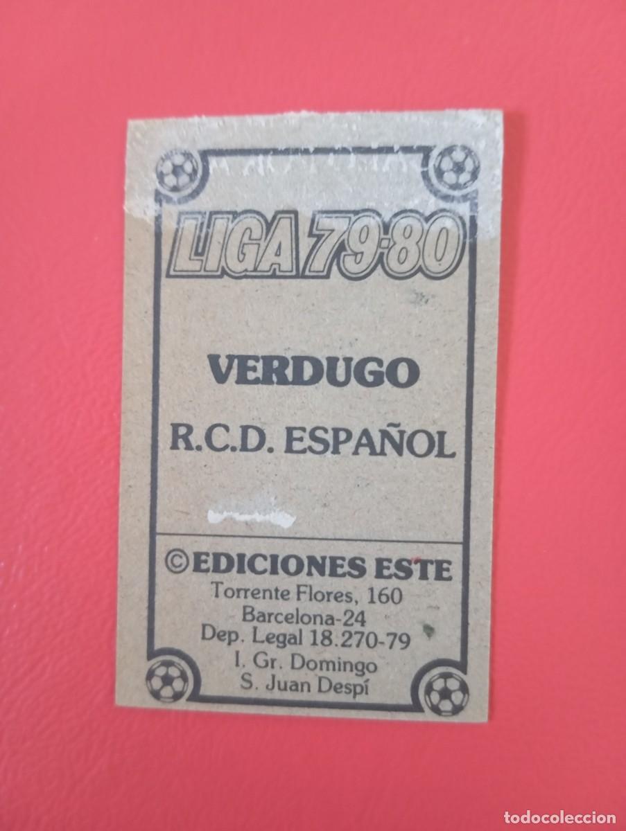 Cromos de f&uacute;tbol: Este 79 80 VERDUGO DEL ESPA&Ntilde;OL - Foto 2