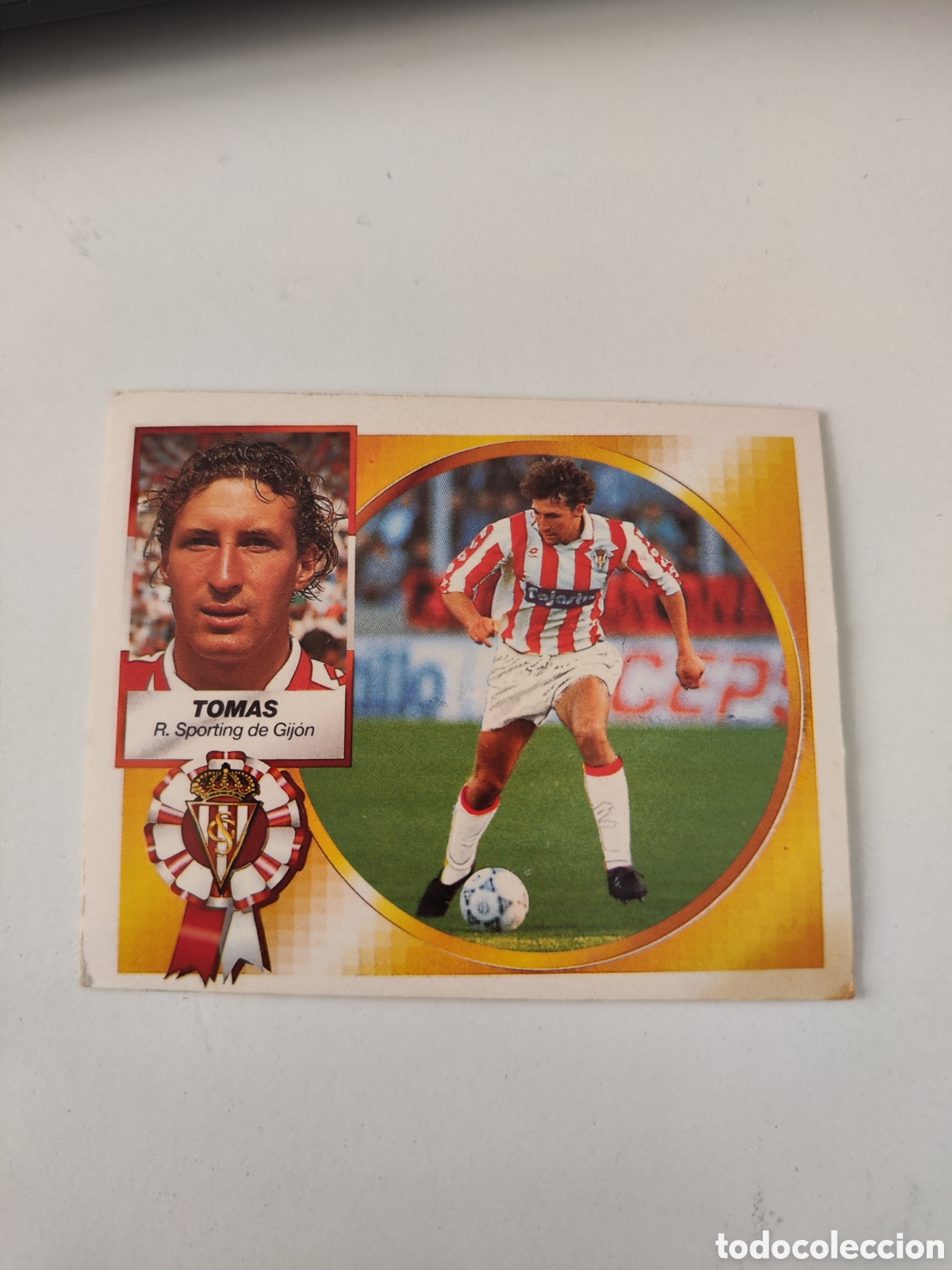 Cromos de f&uacute;tbol: Este 94 95 sin pegar Sporting Gij&oacute;n Tom&aacute;s - Foto 1