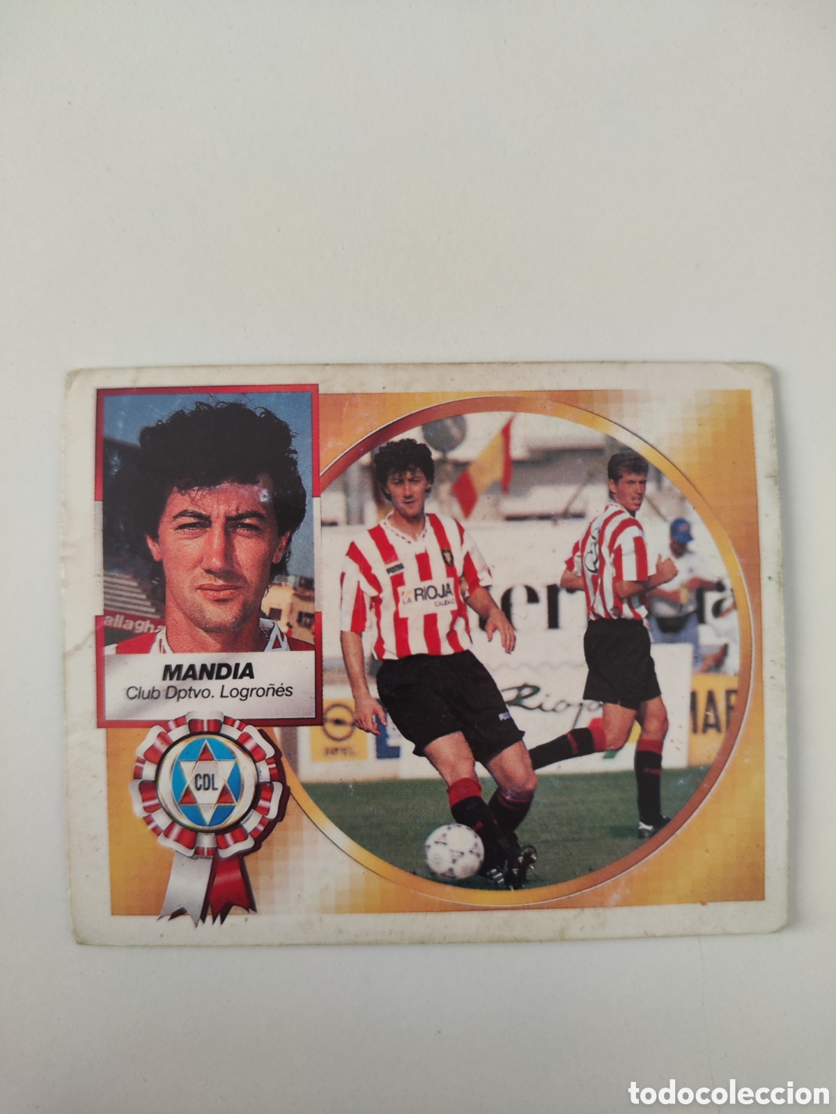 Cromos de f&uacute;tbol: Este 94 95 sin pegar Logro&ntilde;&eacute;s Mandia sobado - Foto 1