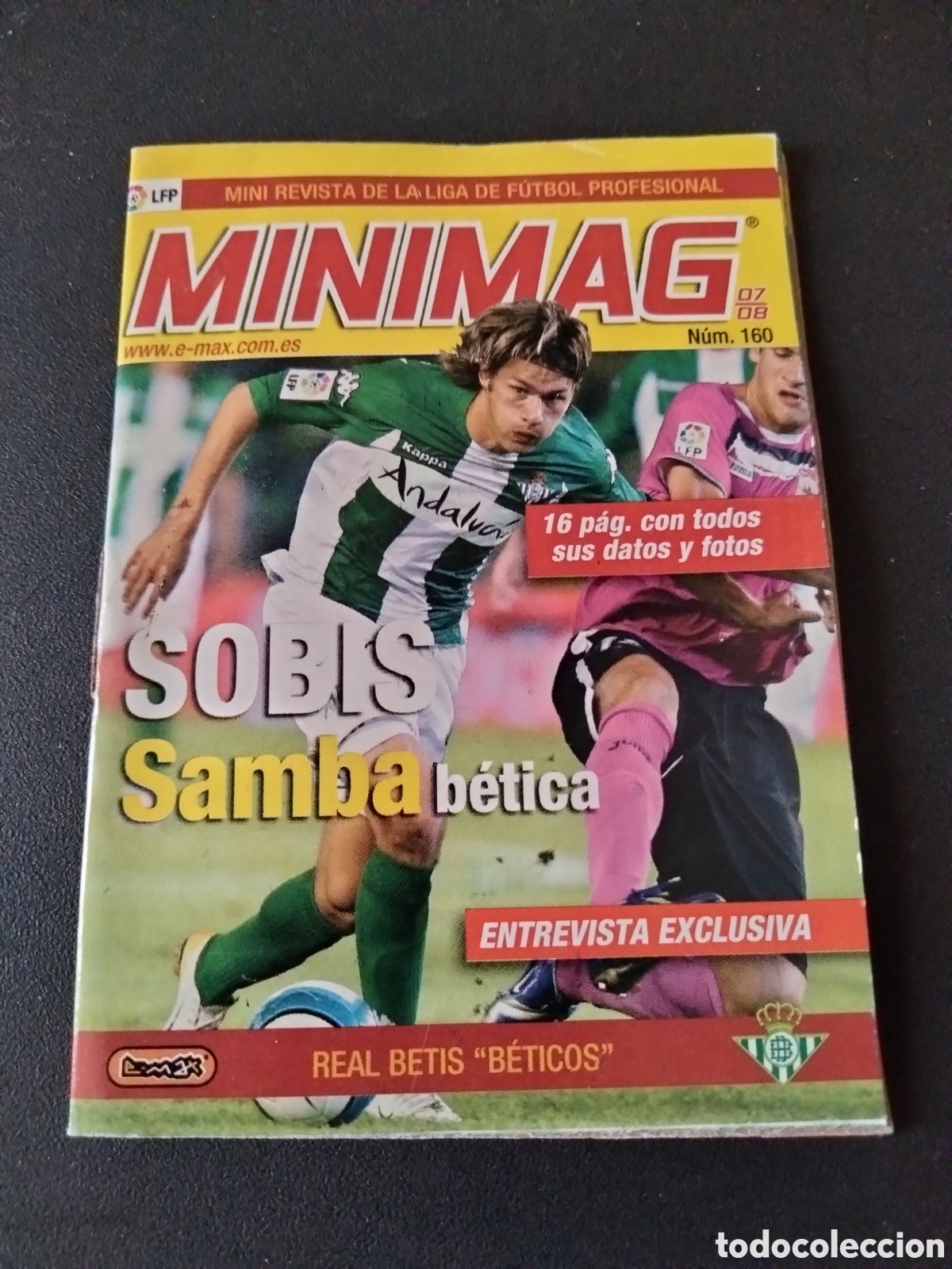 Cromos de Futebol: SOBIS #160 REAL BETIS MINIMAG MINI REVISTA LIGA FUTBOL LPF 2007/08