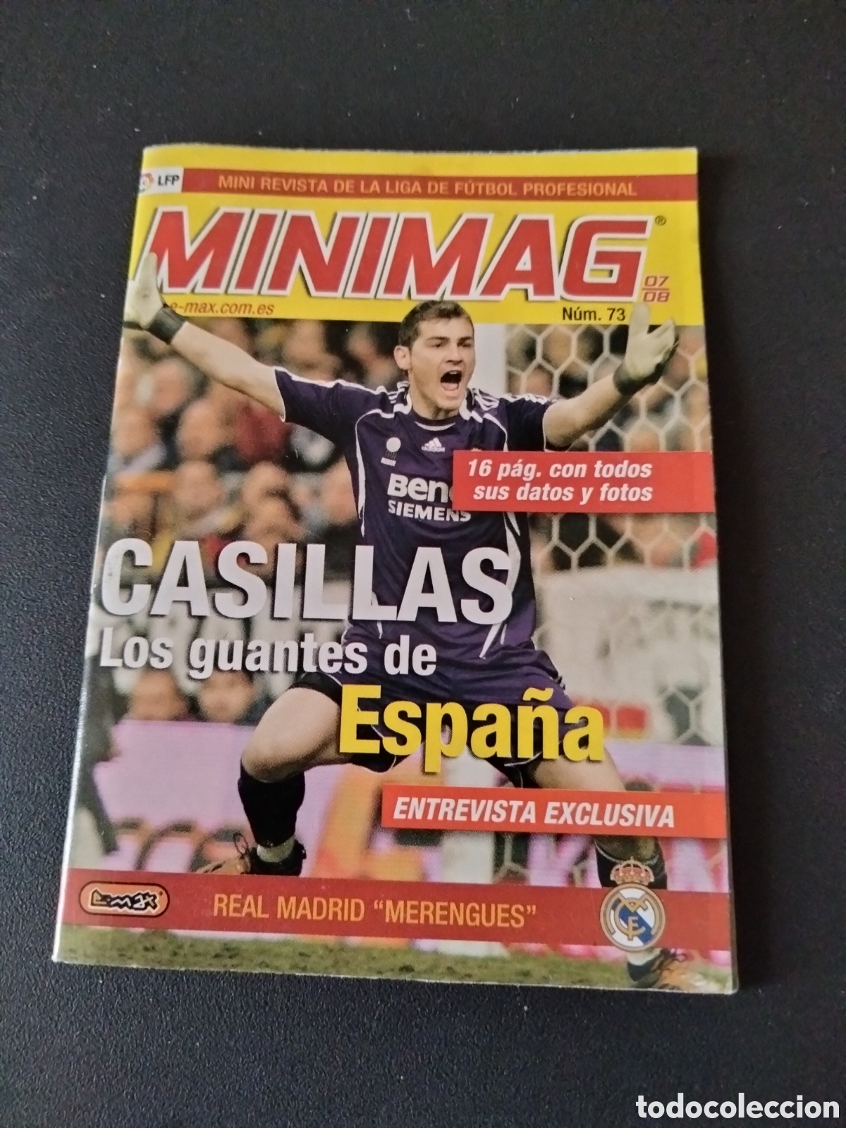 Cromos de Futebol: CASILLAS # 73 REAL MADRID MINIMAG MINI REVISTA LIGA FUTBOL LPF 2007/08