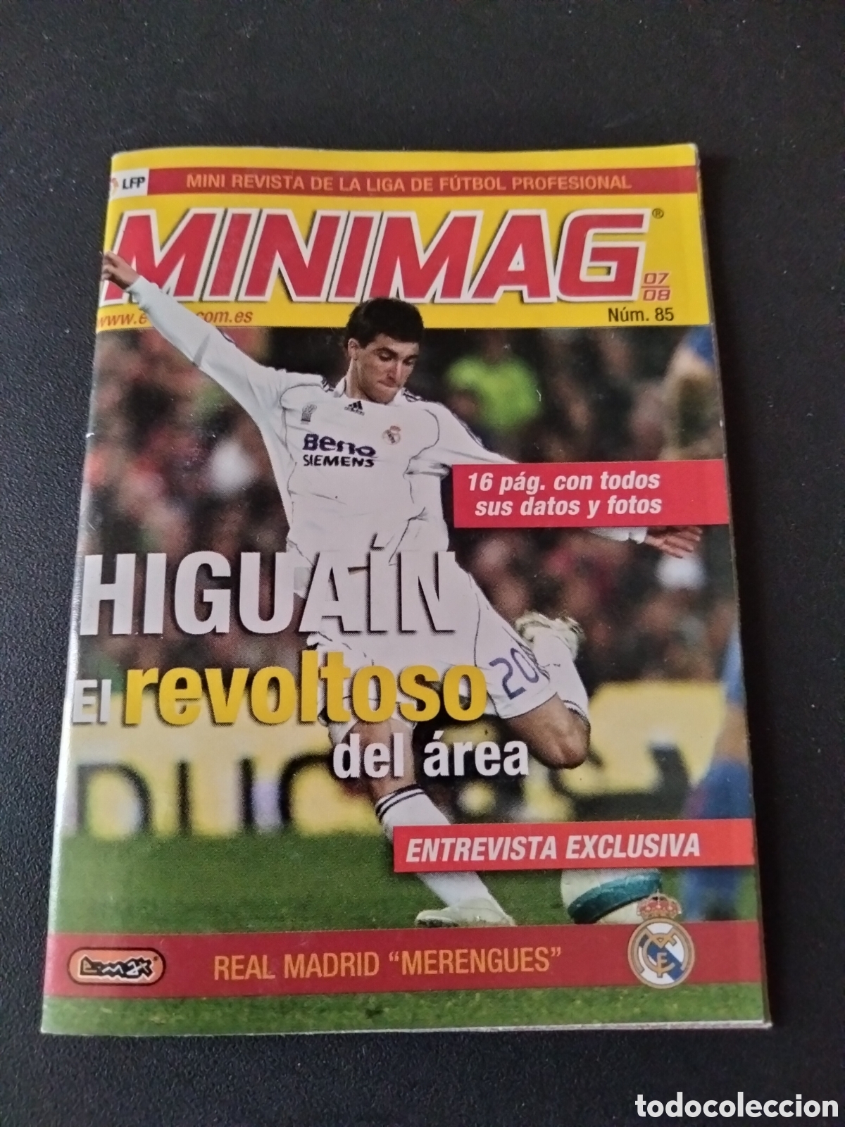 Cromos de Futebol: HIGUA&Iacute;N # 85 REAL MADRID MINIMAG MINI REVISTA LIGA FUTBOL LPF 2007/08